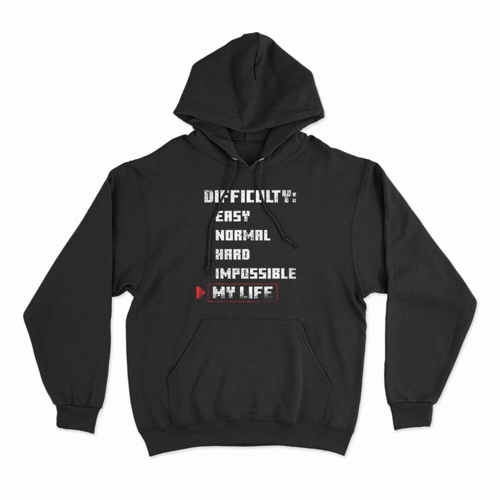 Moletom Com Capuz Difficulty My Life - Preto - Casual - Studio Geek