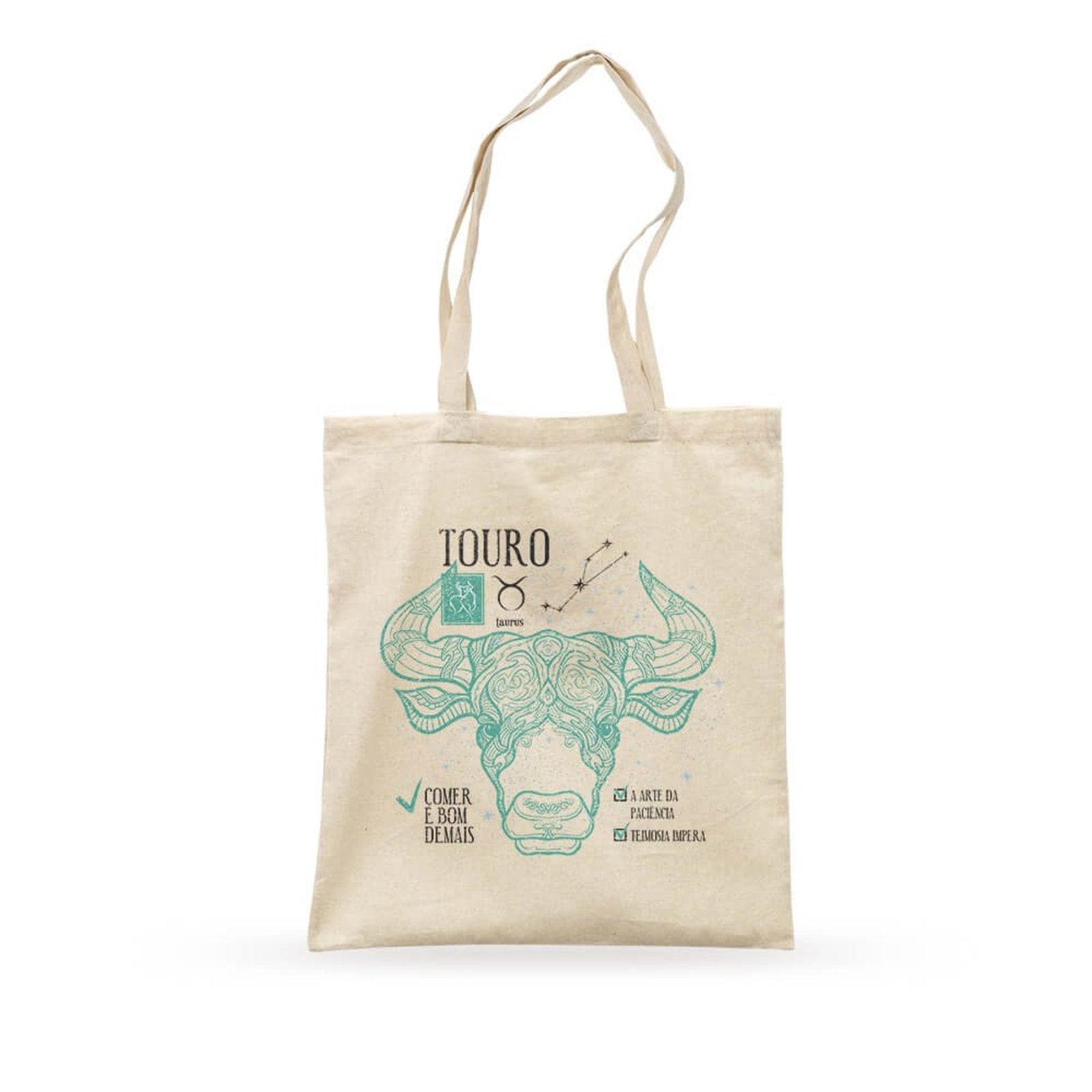 Ecobag Signo Touro - Bege - Casual - Studio Geek