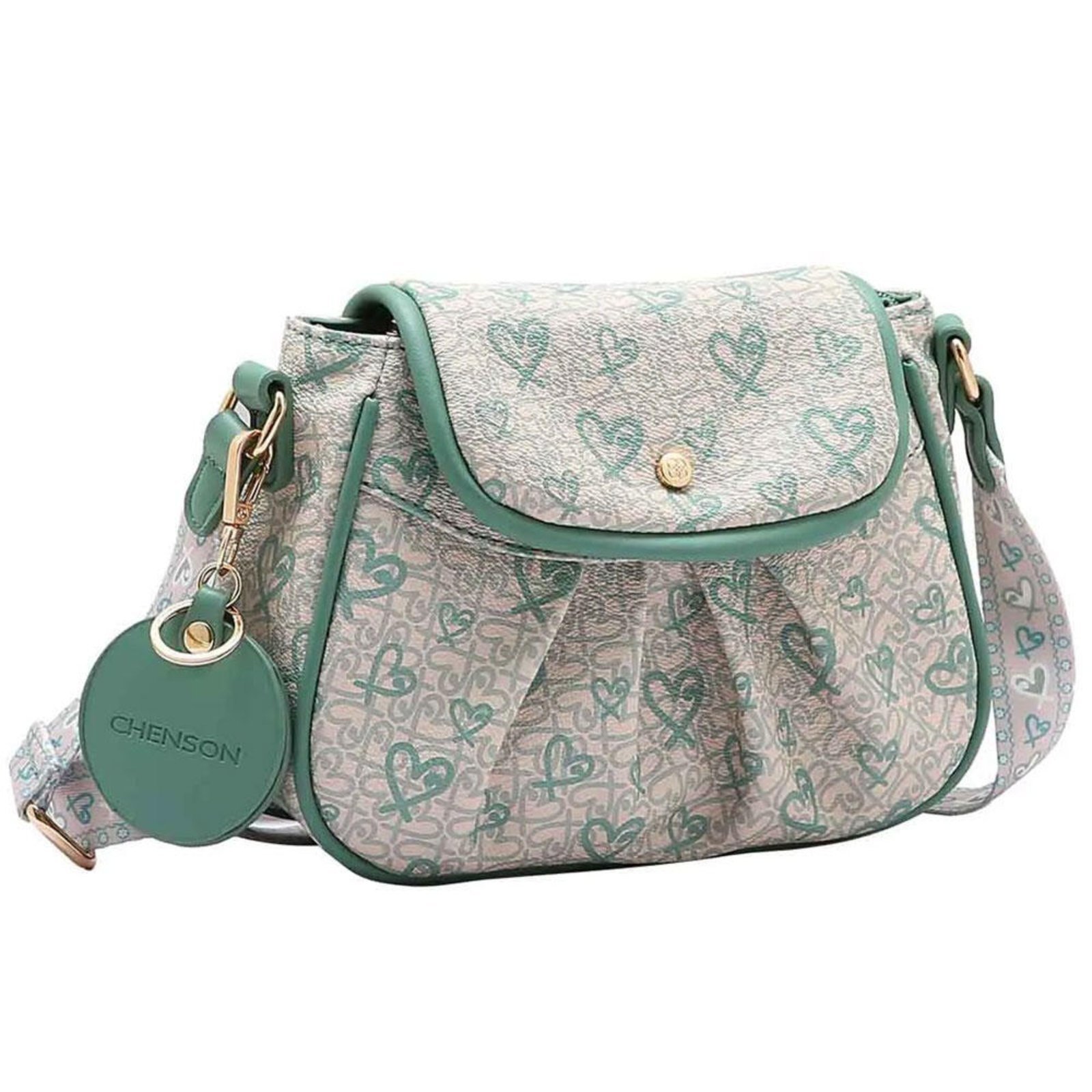 Bolsa Feminina Transversal Chenson Cg84964 1824964 Bege