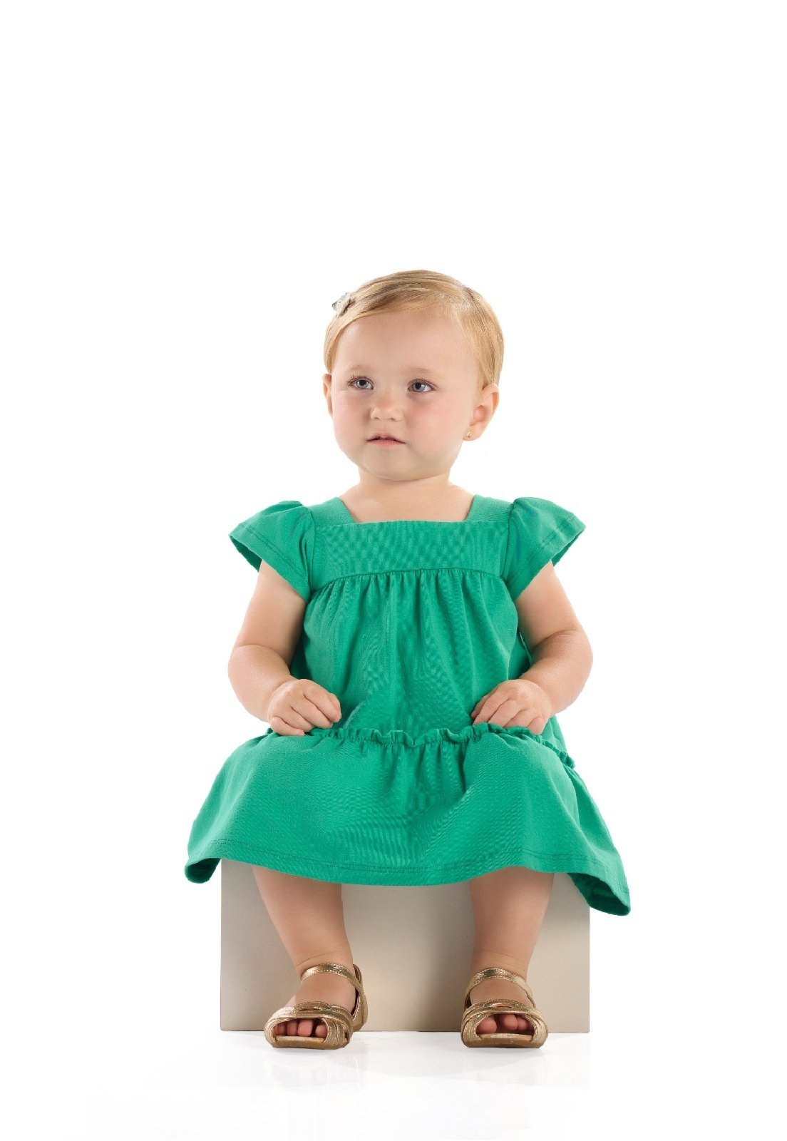 Infantil - Vestido para em Cotton Quimby Verde