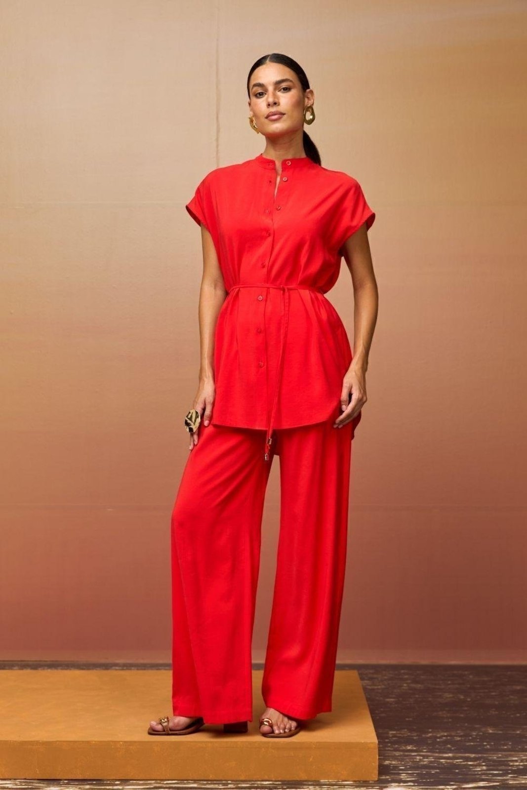Camisa Reta Carlota Costa Vermelho