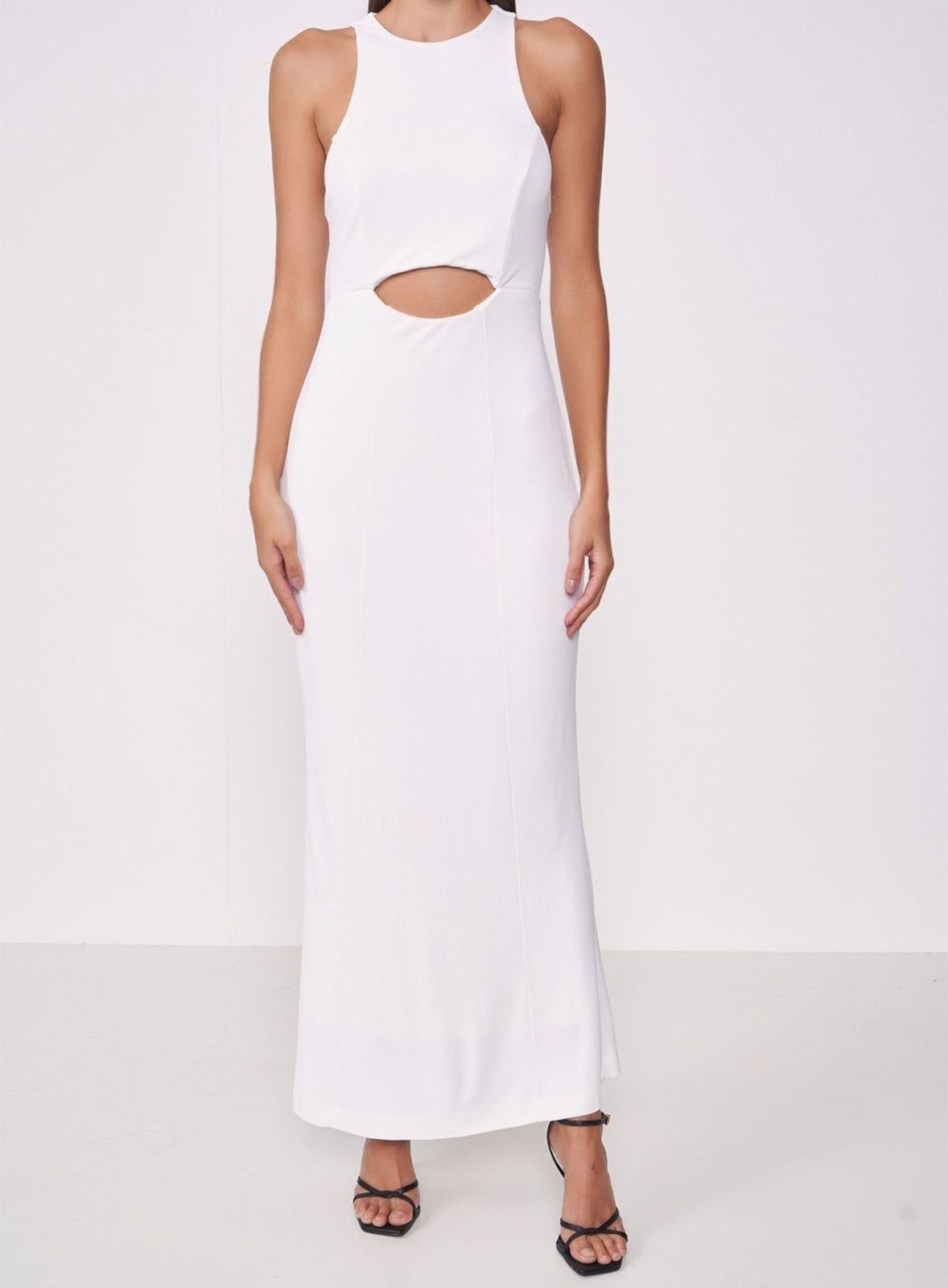 Vista 2 Vestido Longo Comfy Italy Com Recortes Colcci Off White Colcci branco white