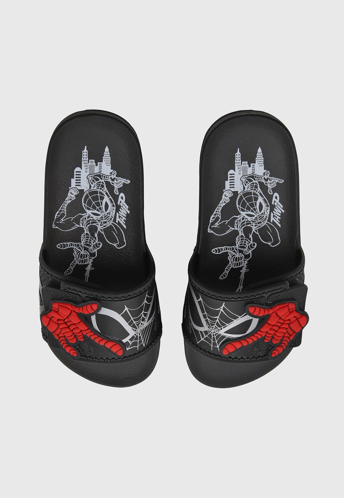 Infantil - Chinelo Slide Grendene Homem Aranha Preto
