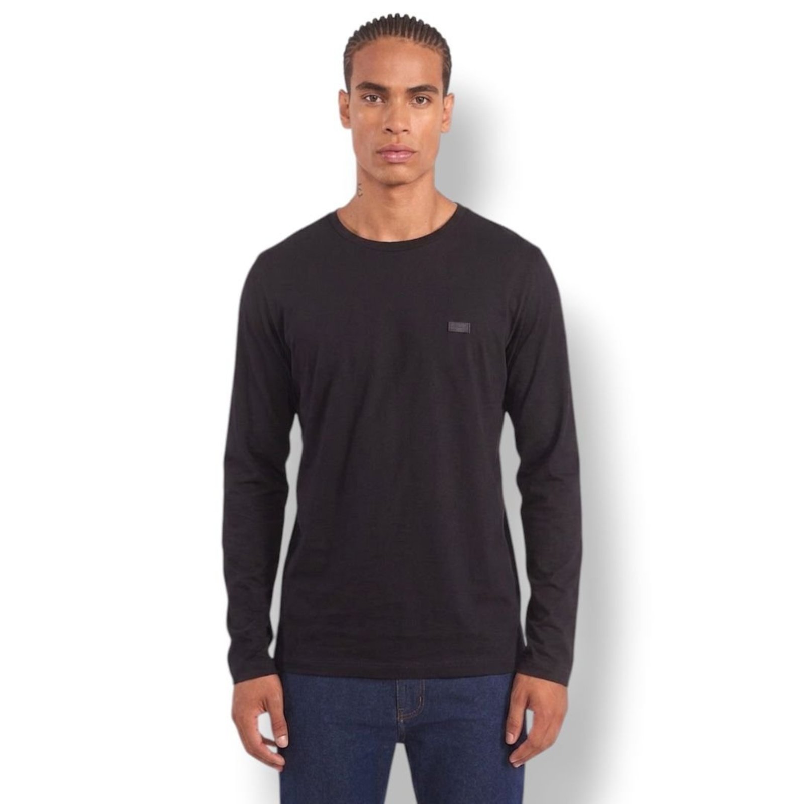 Camiseta Manga Longa Básica Colcci Preto