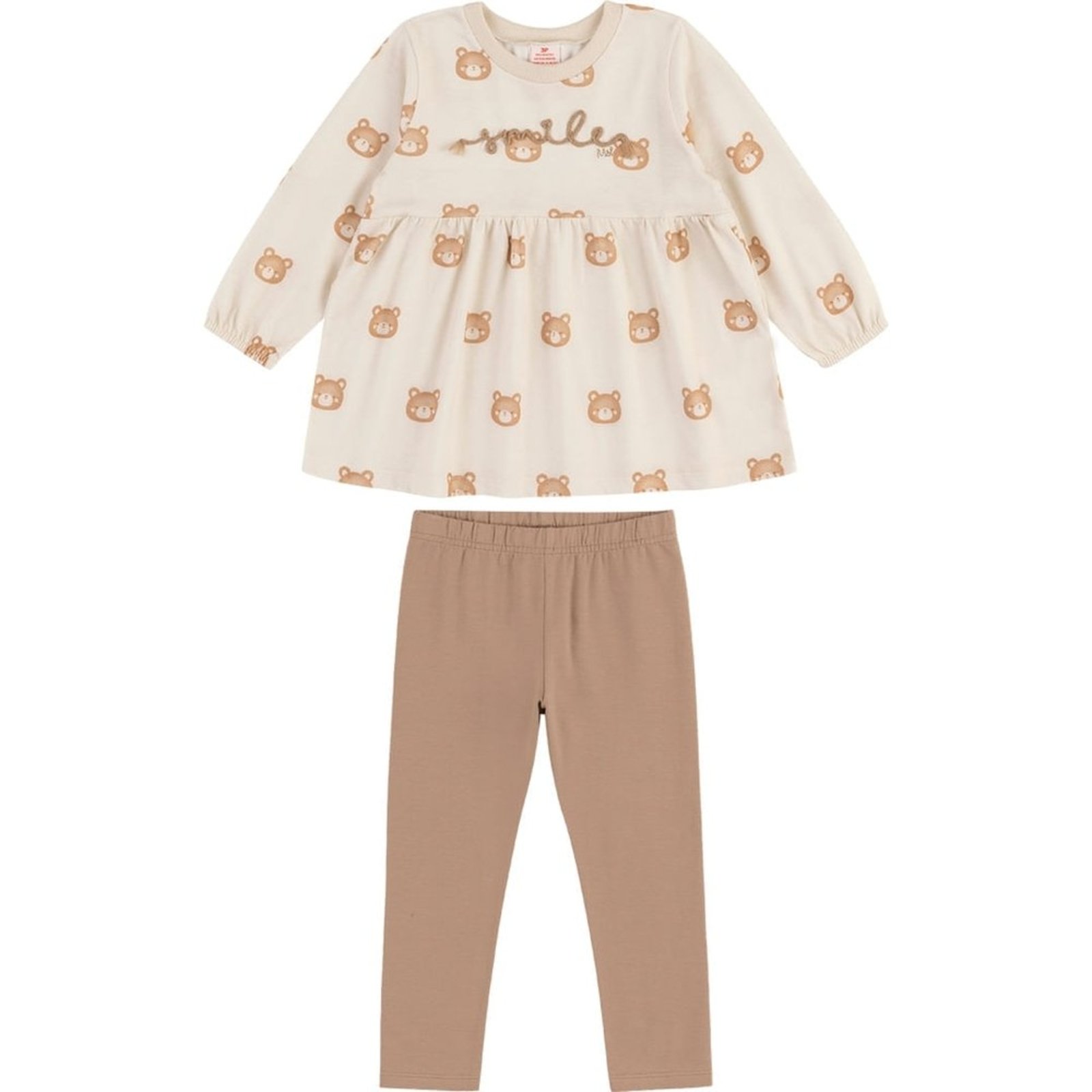Infantil - Conjunto Longo Ursinho Smile Menina Marisol