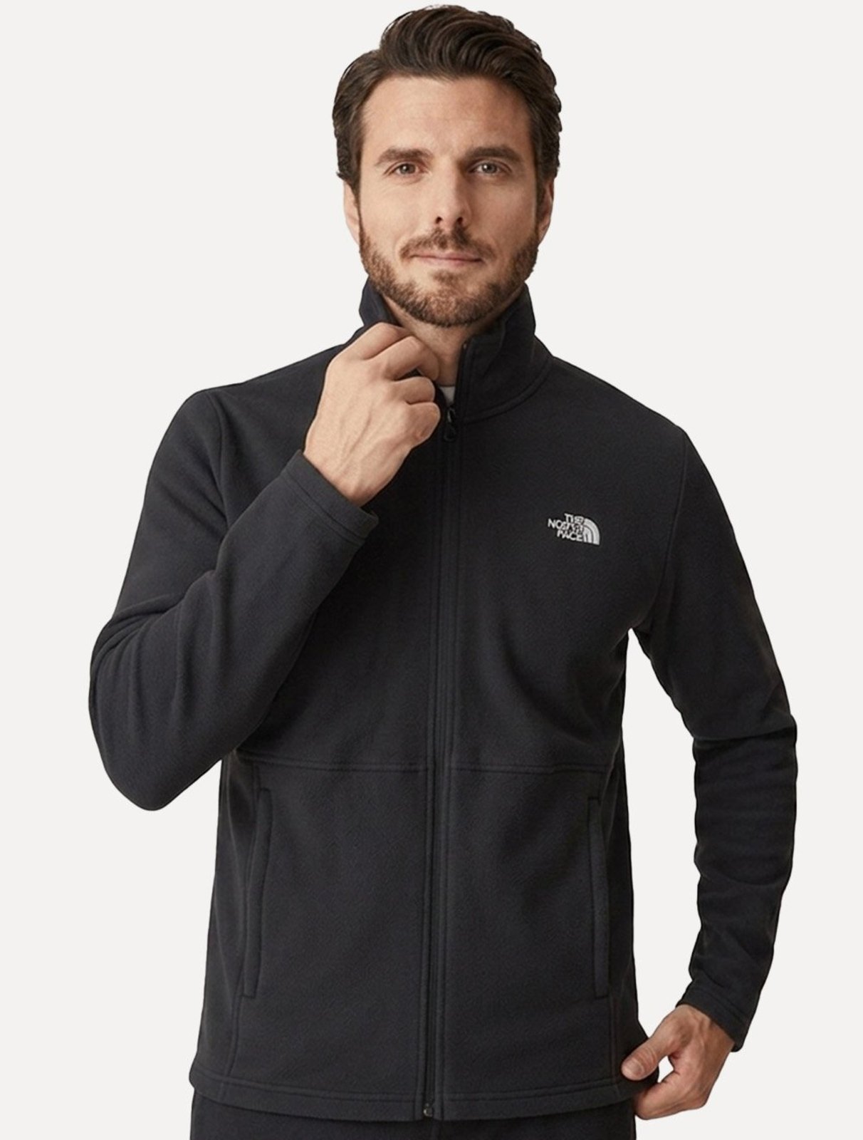 Blusa The North Face Masculina Fleece Glacier Full Zip TNF Preta