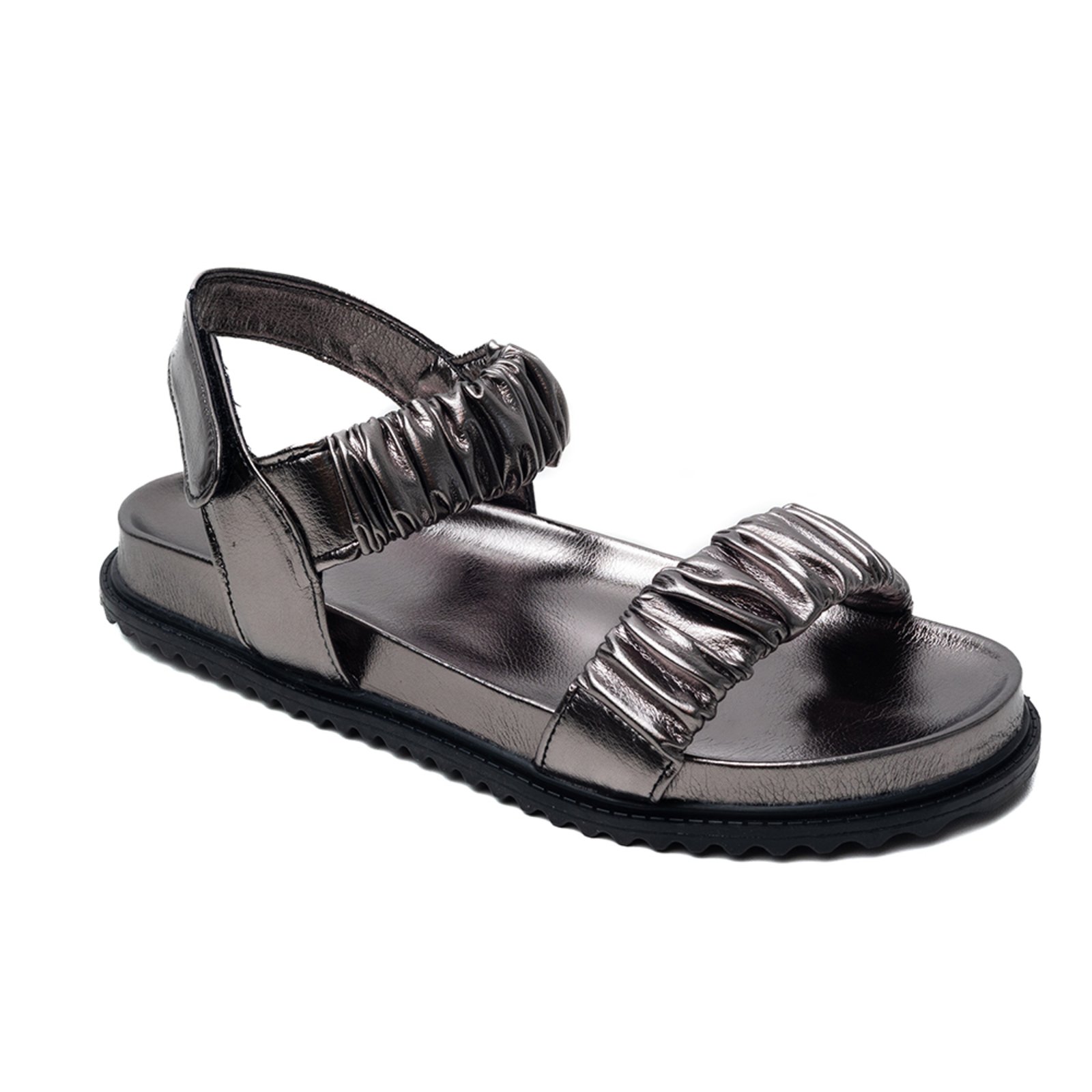 Papete Rasteira Sandalia Prata Velho Kuento Shoes