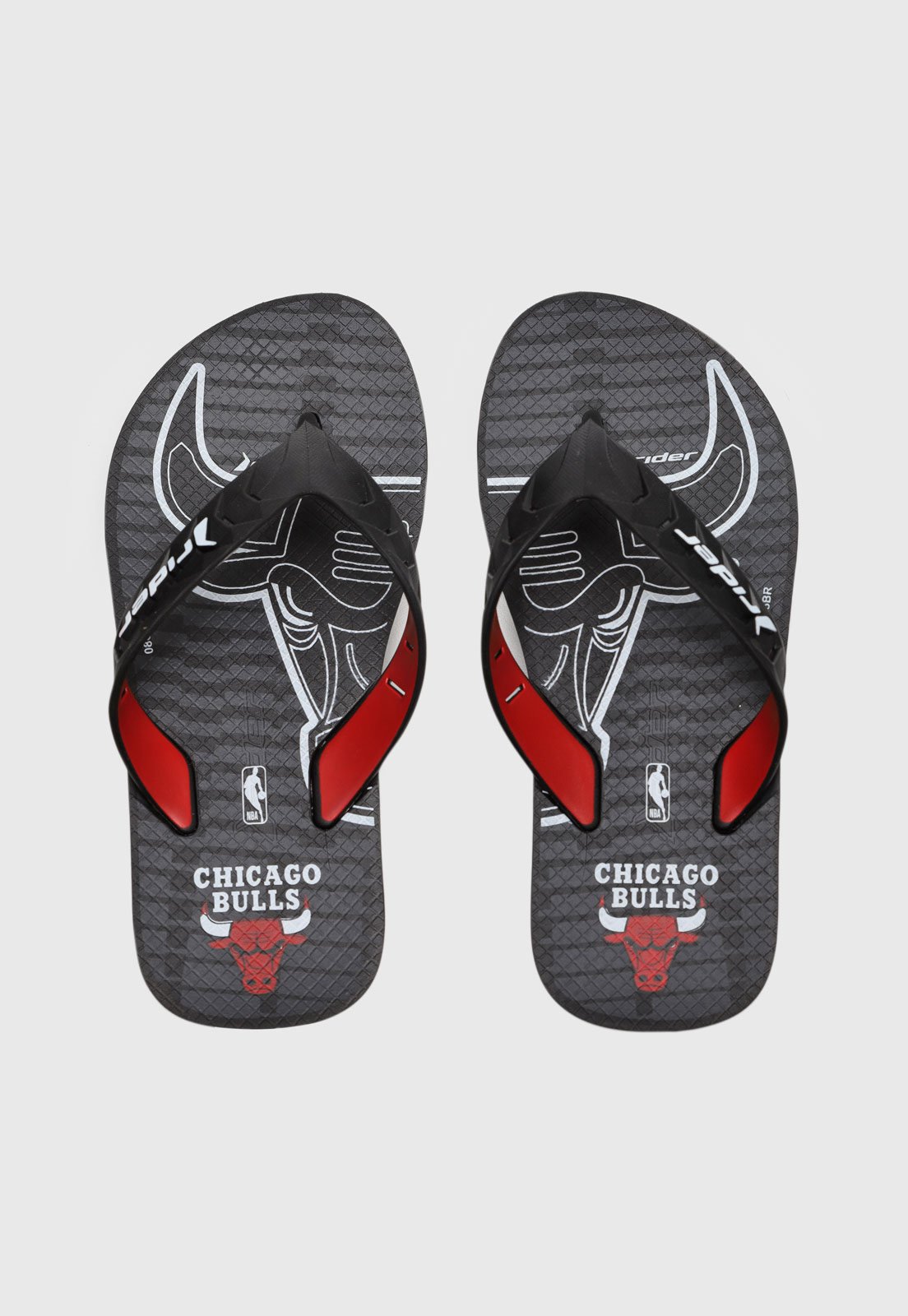 Infantil – Chinelo Rider Chicago Preto e Vermelho