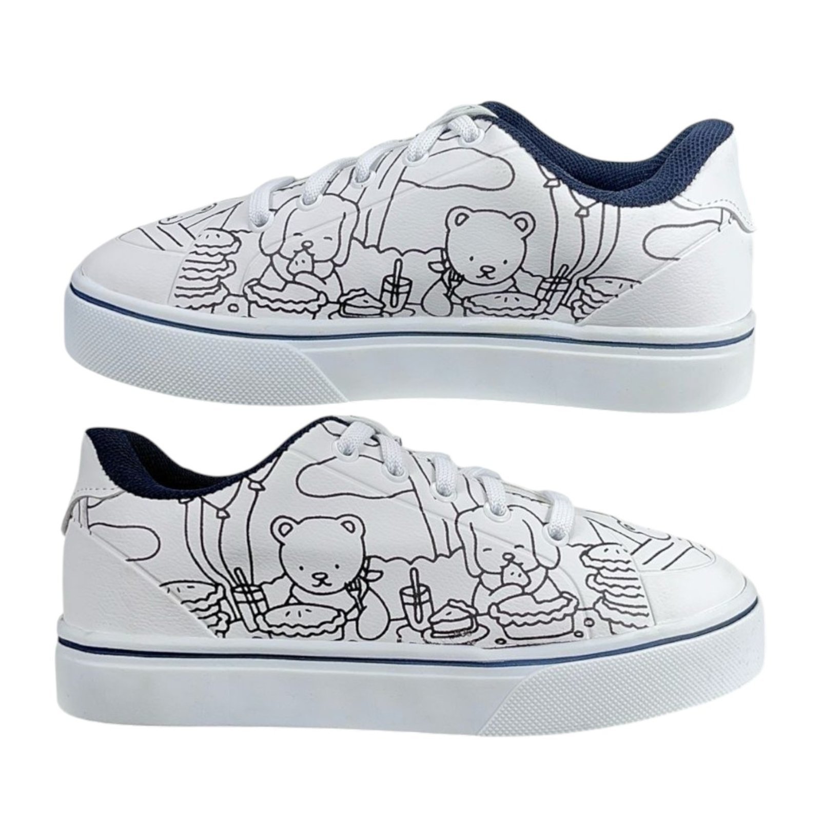 Vista 3 Tenis Box200 Dia a dia RVGOODS Marinho Box 200 branco Box 200 branco