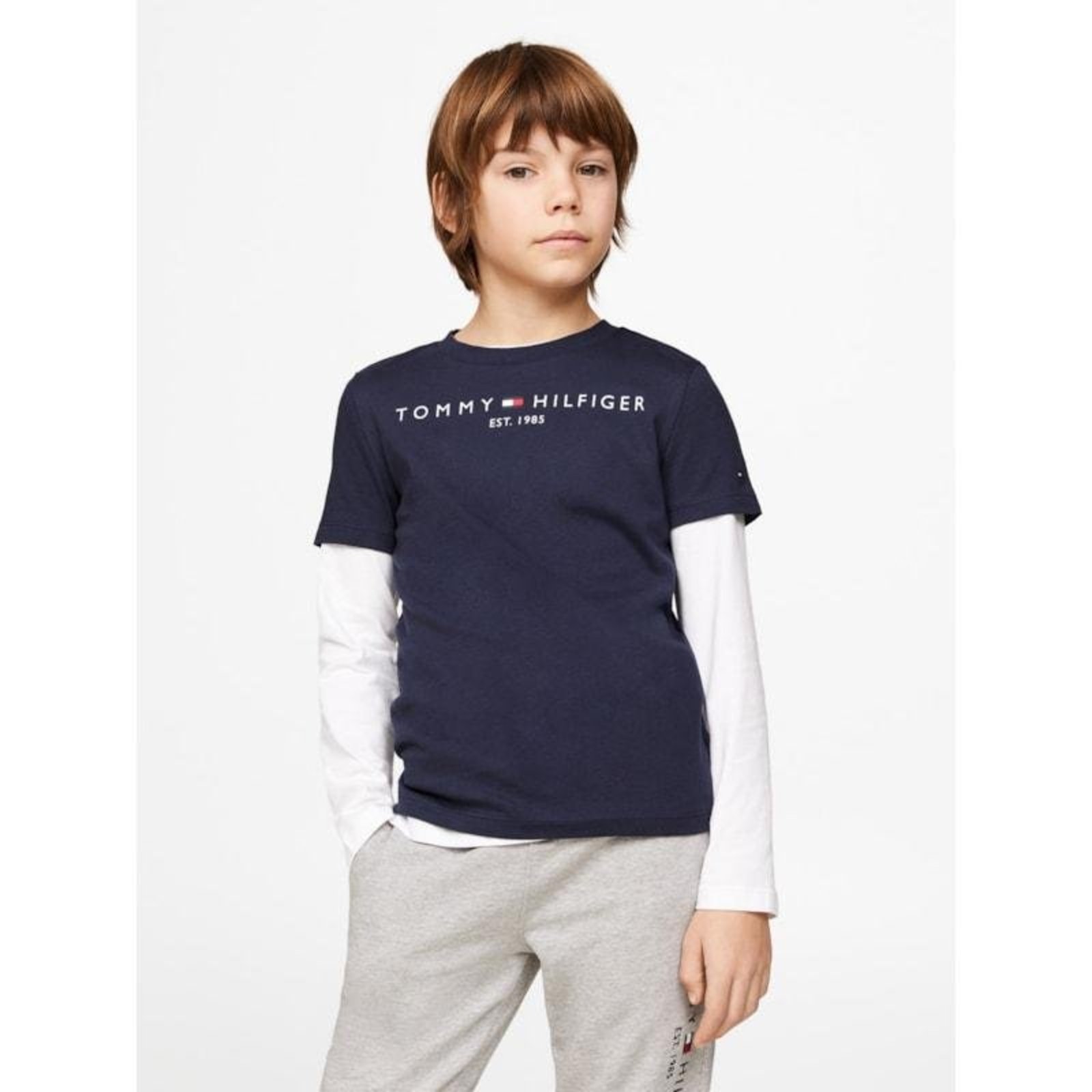 Camiseta Logo Clássico Tommy Hilfiger Azul