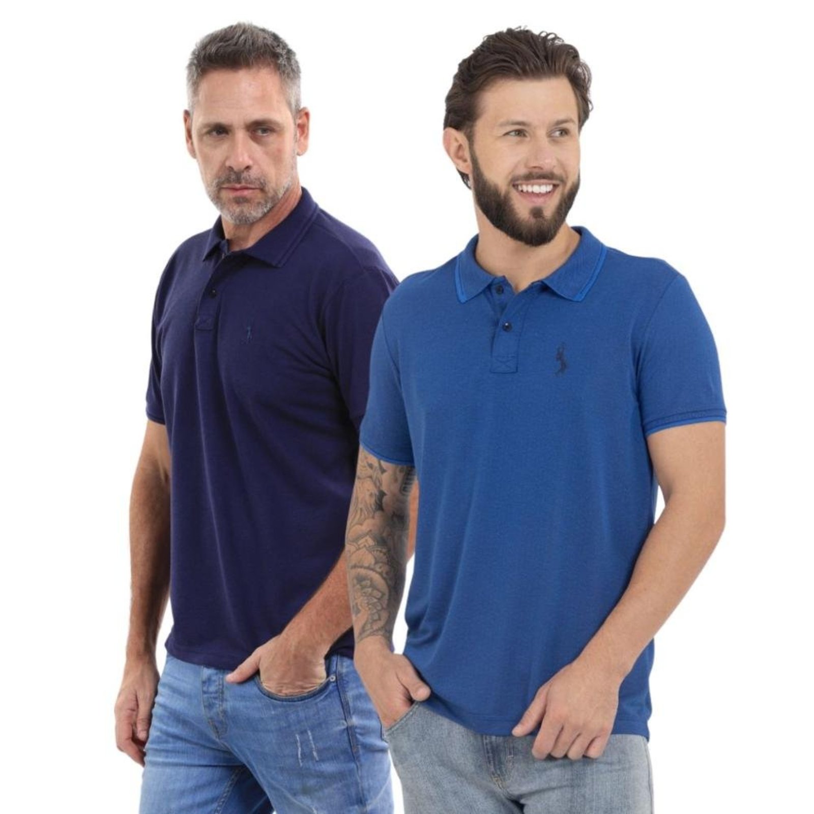 Kit 2 Camisa Polo Tradicinal Moderna Algodão Slim