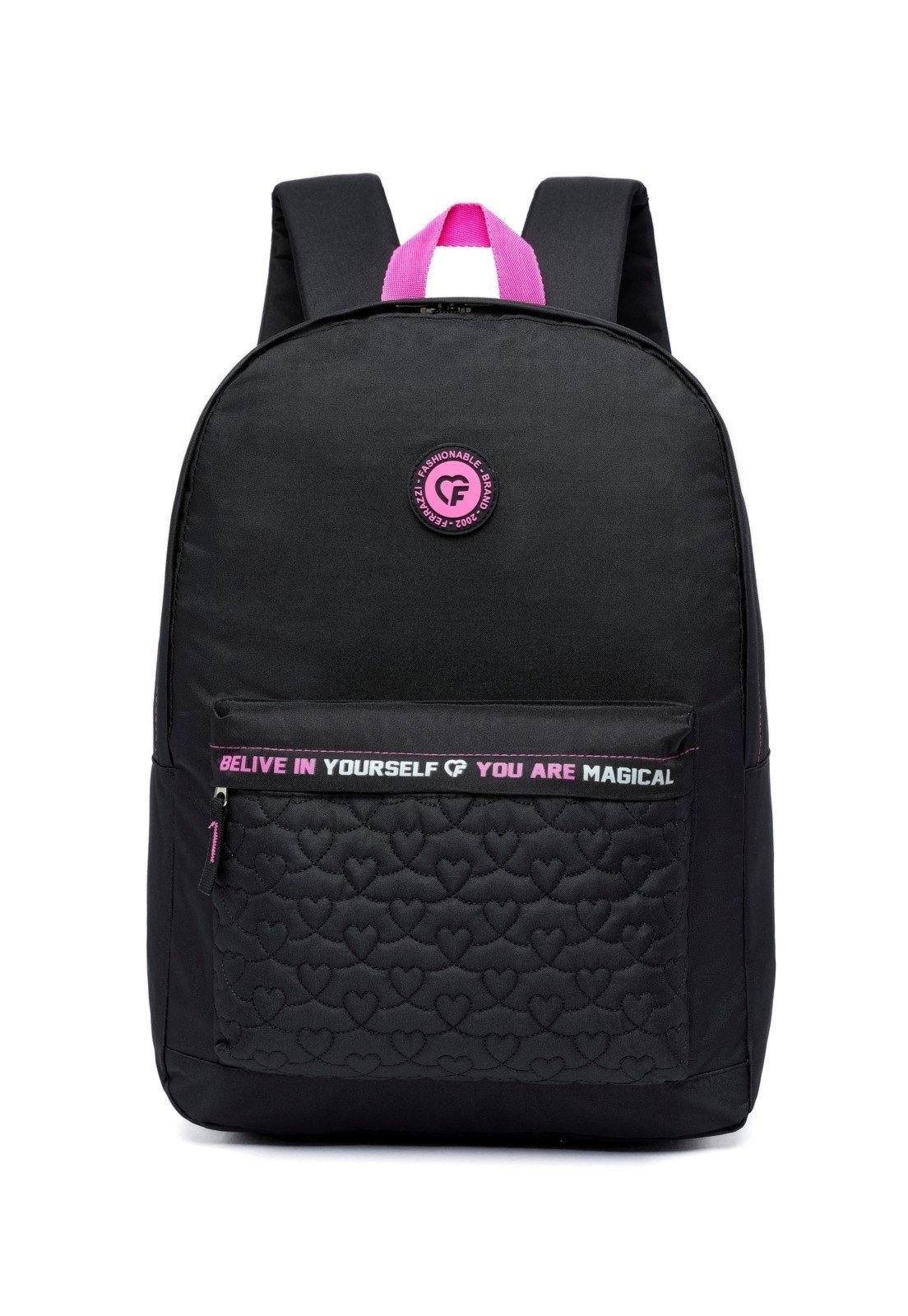 Mochila Casual Ferrazzi Com Estojo Feminina Espaçosa Resistente Moderna