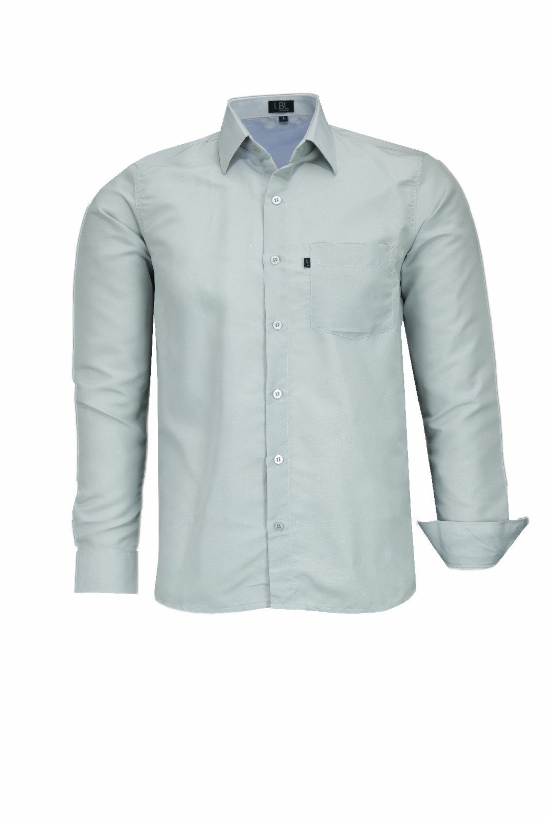 Camisa Manga Longa Lbl Comfort Poliéster Prata 3027