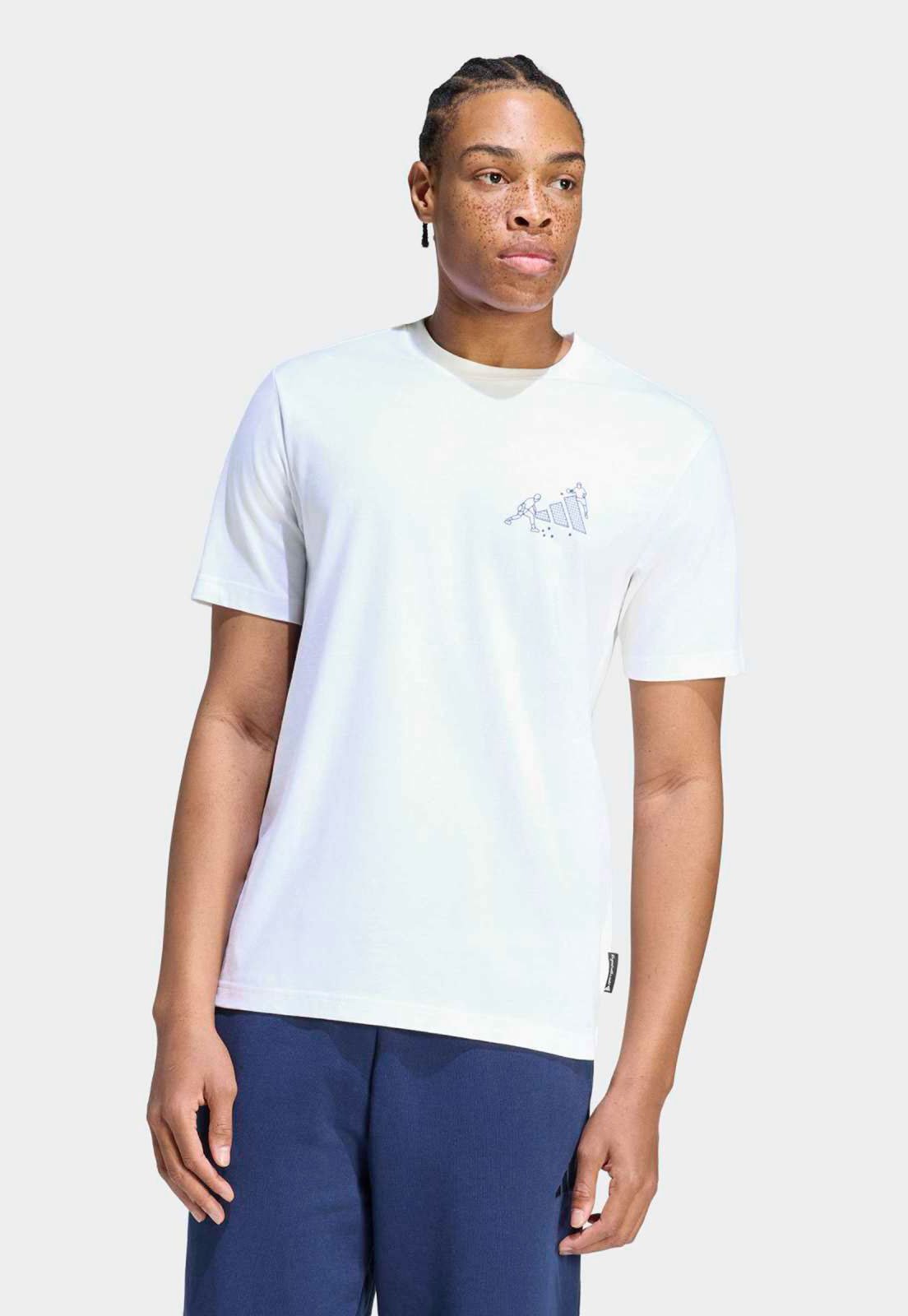 Camiseta Masculina adidas Sportswear Table Tee Branca