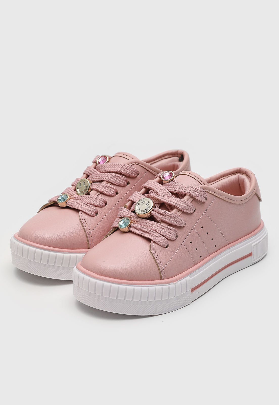 Infantil - Tênis Molekinha Berloques Rosa