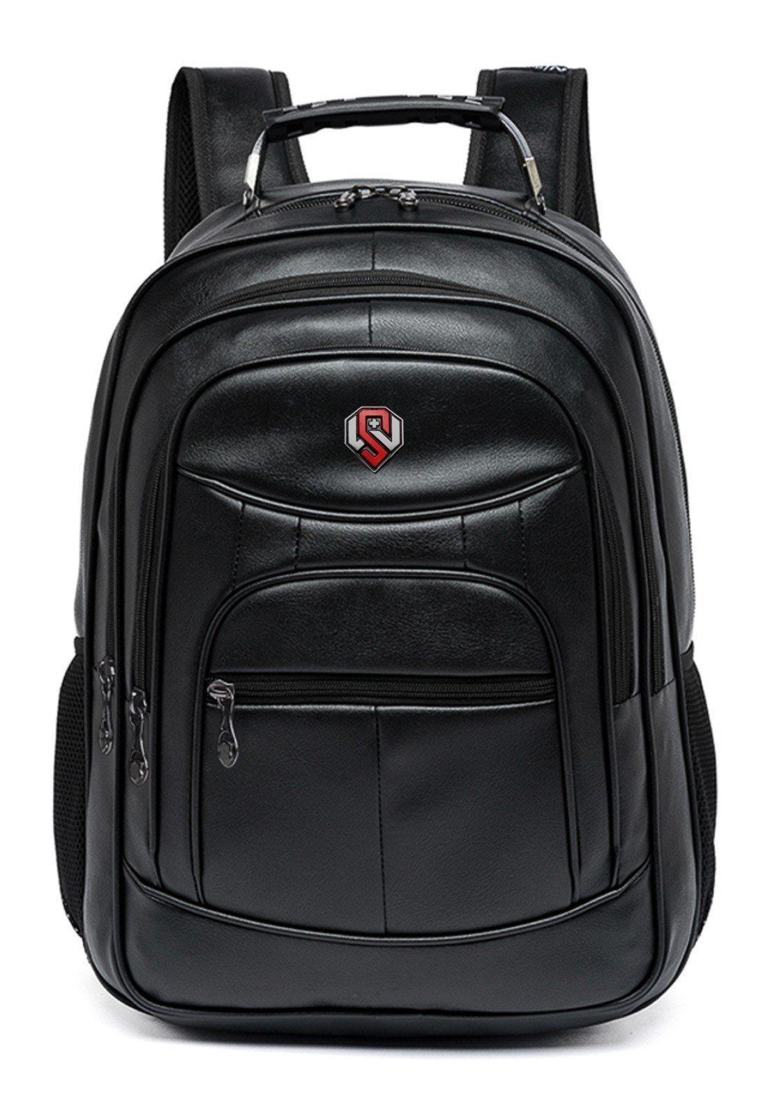 Vista 2 Mochila Executiva Trabalho Reforçada Moderna Notebook Swissport preto Swissport preto