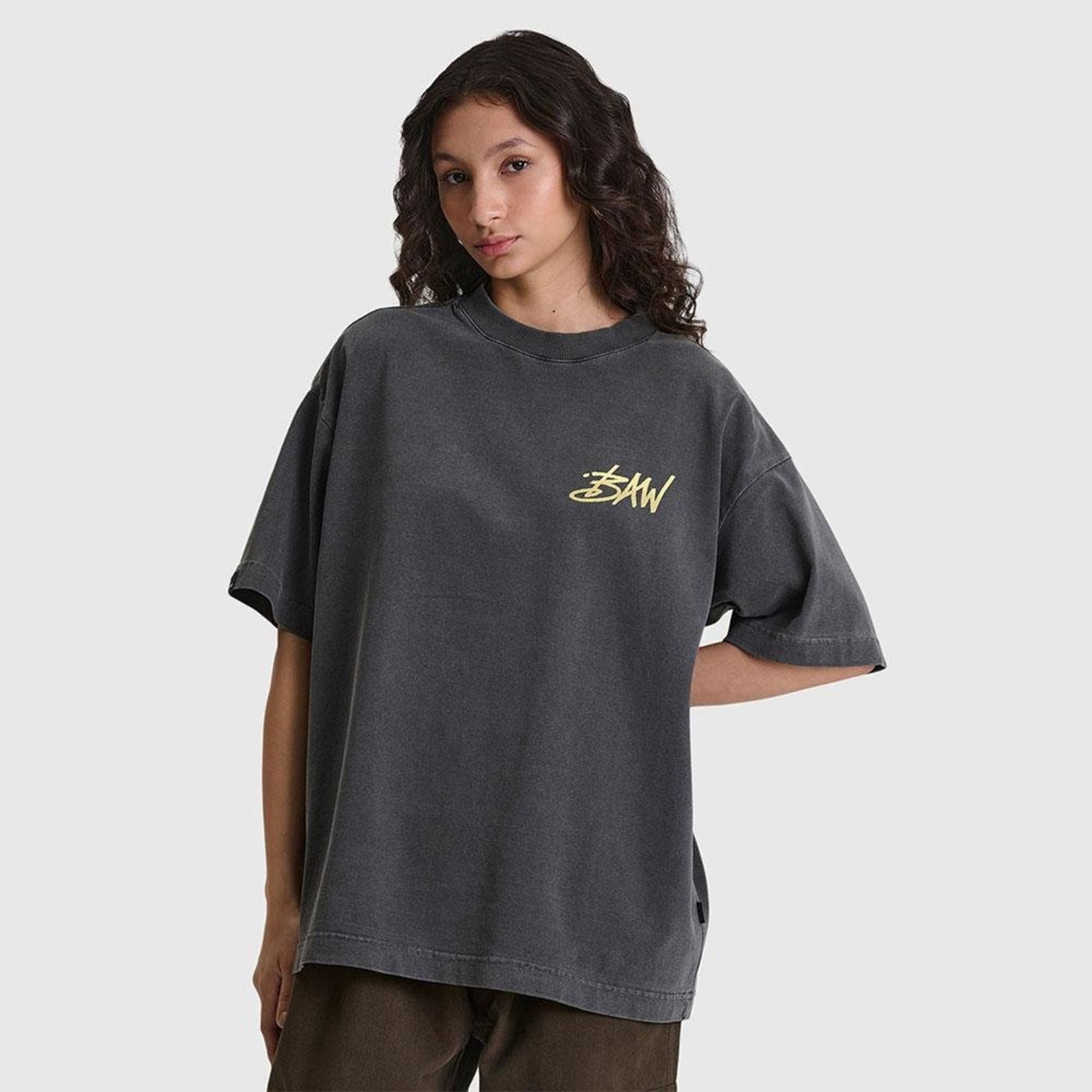 Camiseta Oversized Baw Sundays Tour Preto