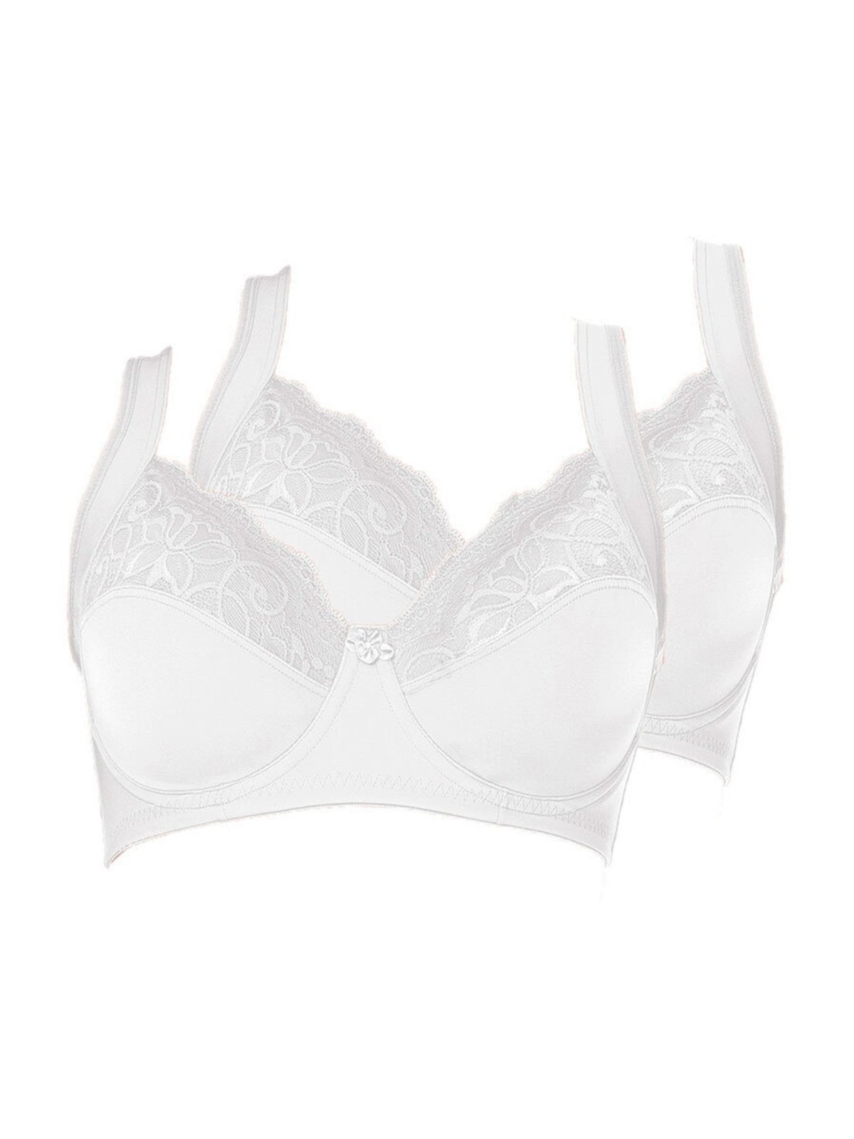 Kit com 2 Sutiãs com Aro e sem Bojo Dilady 123410 Branco