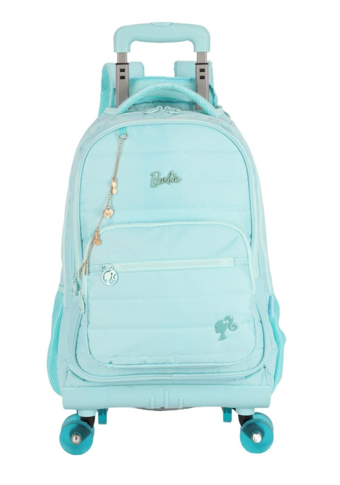 Vista 2 Infantil - Mochila Rodinhas 360 Skate Grande Juvenil Matelassê Barbie Luxcel rosa Luxcel rosa