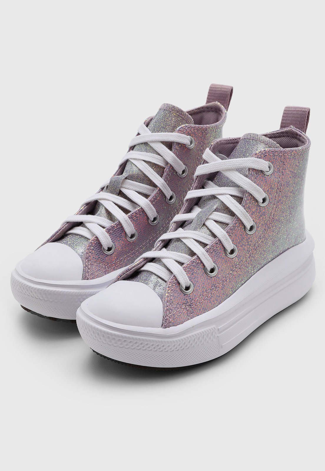 Infantil - Tênis Converse Chuck Taylor All Star Brilho Lilás