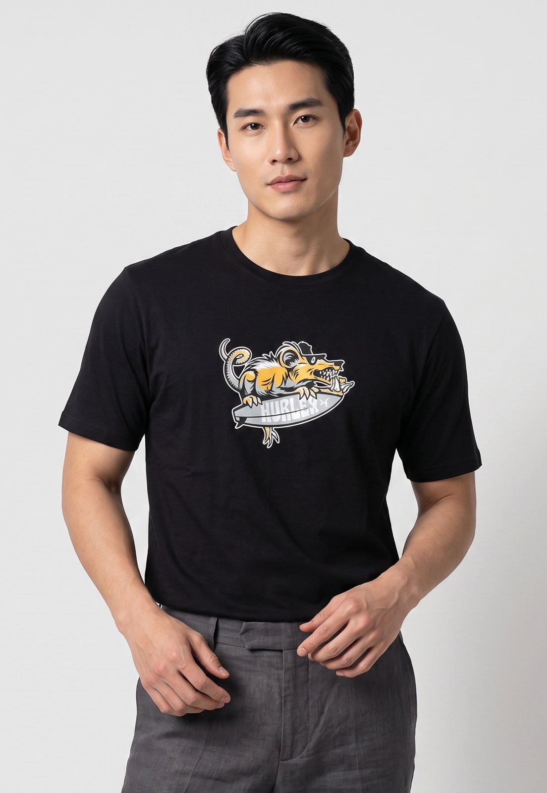 Camiseta Masculina Hurley Silk Crazy Preta