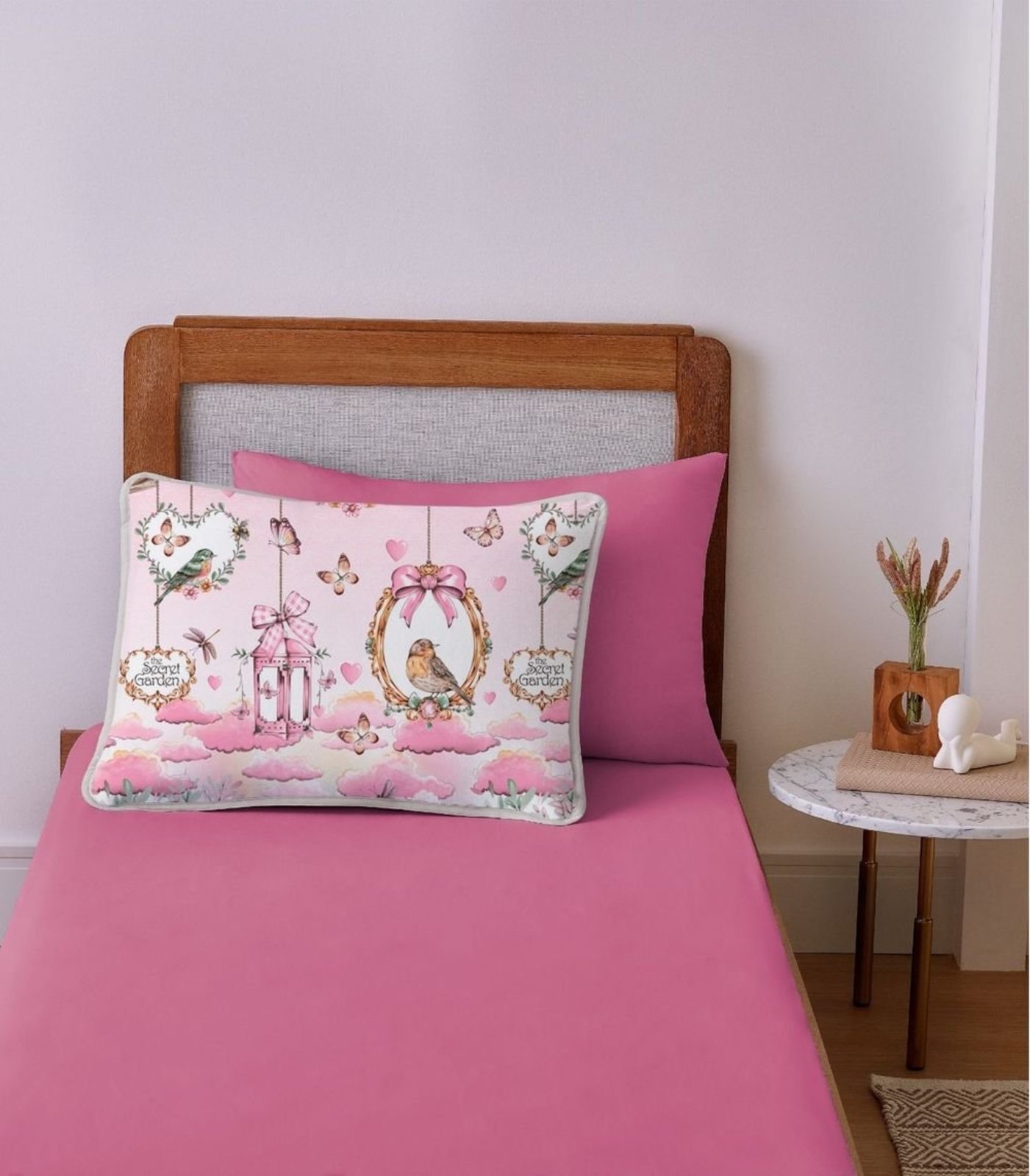 Vista 2 Jogo de Cama Solteiro Aqua Fun Vivaldi Rosa rosa aqua Vivaldi rosa aqua
