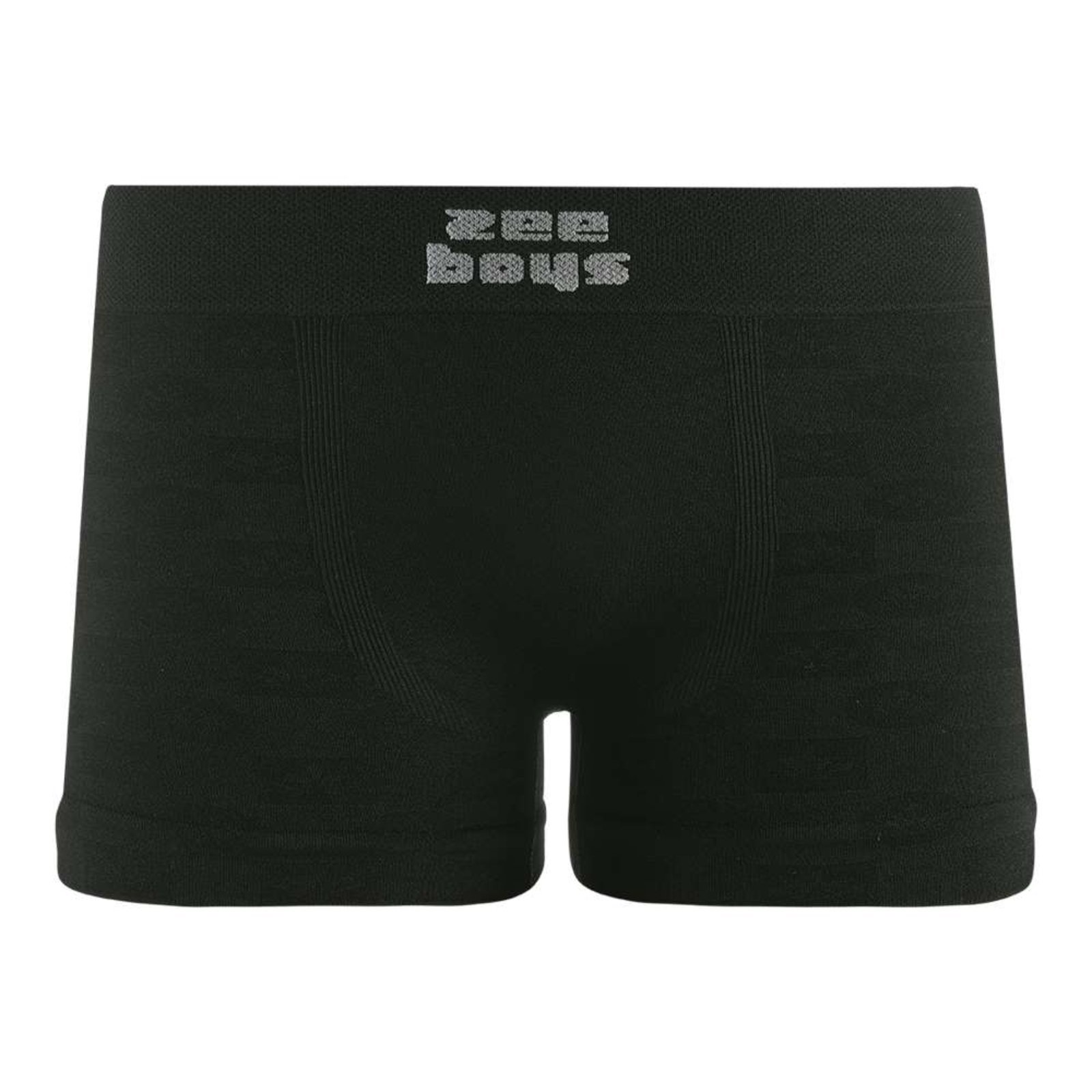 Cueca Boxer sem Costura em Jacquard Folhas Preta
