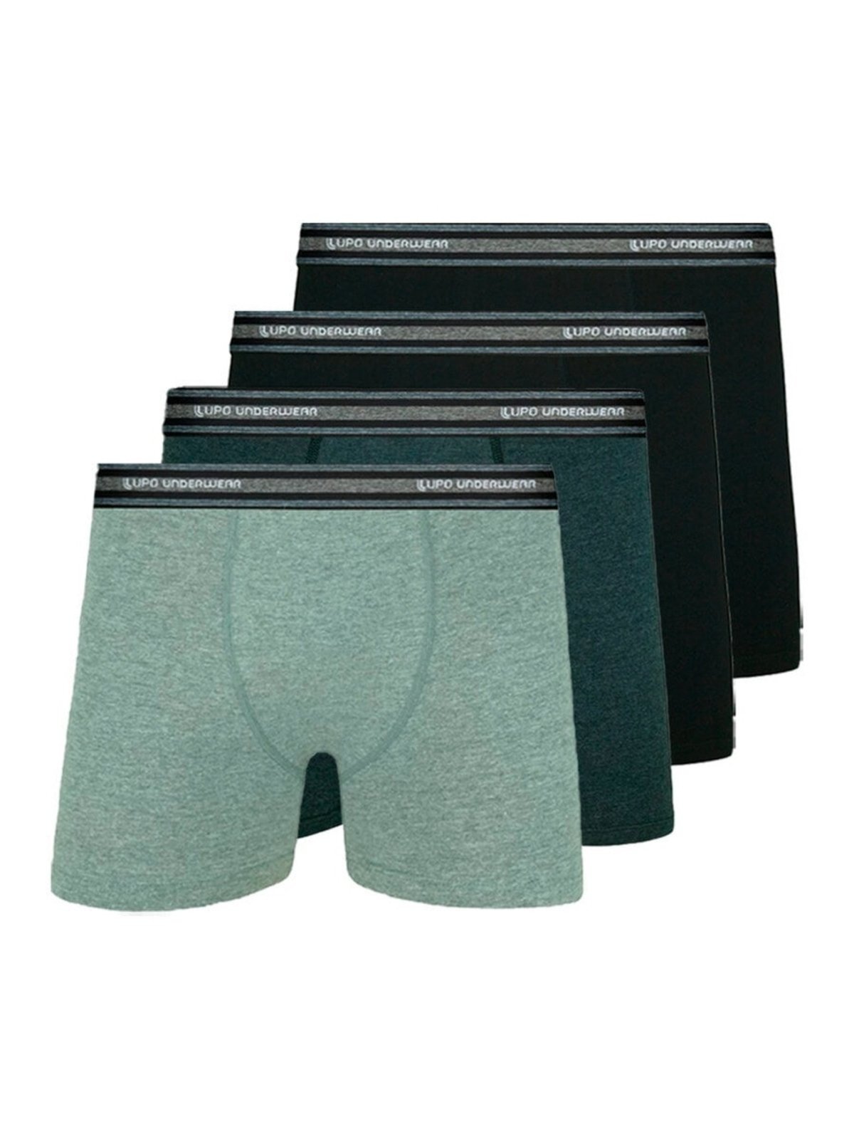 Kit com 4 Cuecas Boxer Lupo 523-088 Preto