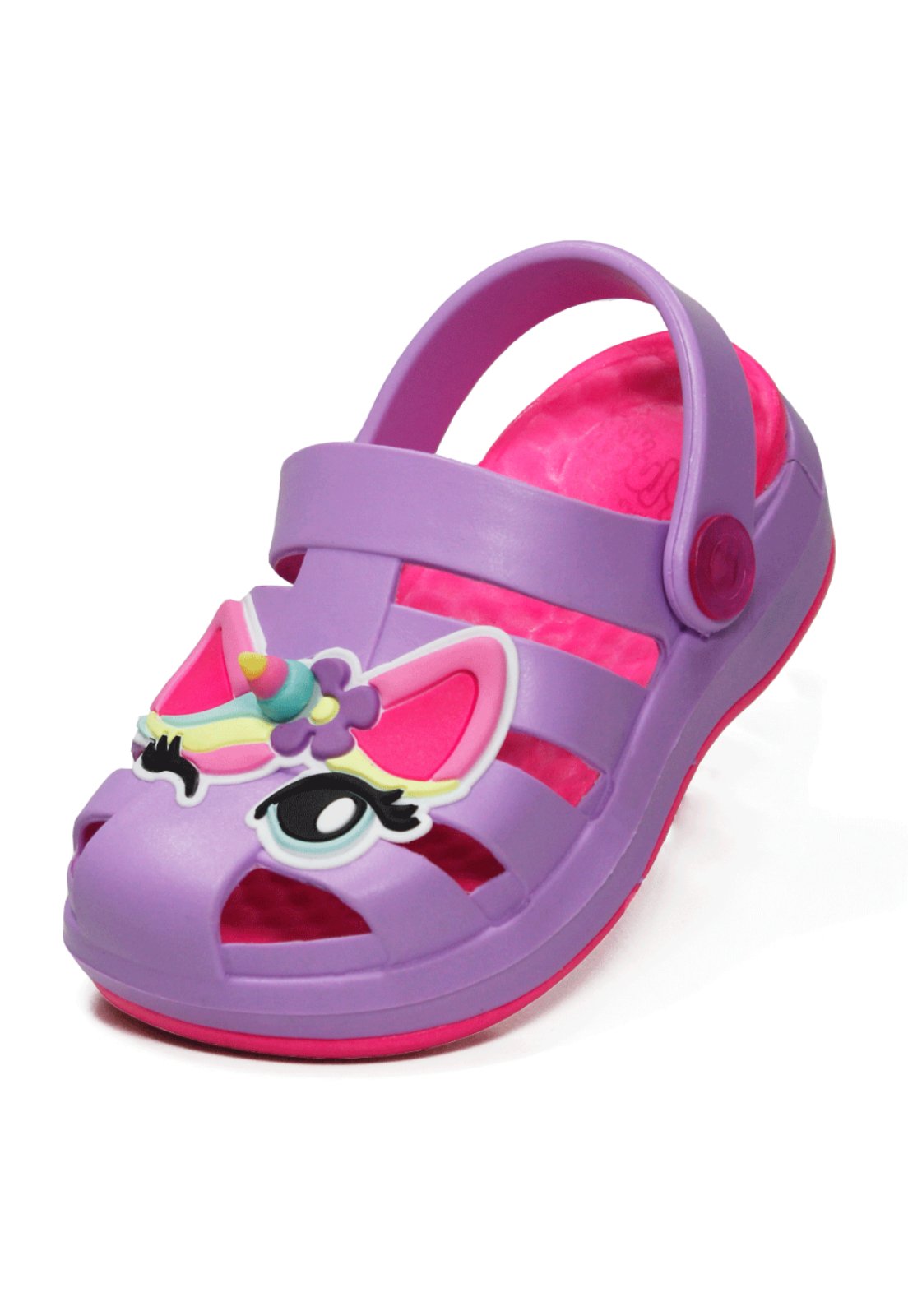 Infantil - Sandália Babuche Plugt Menina Pop Unicornio Lilás
