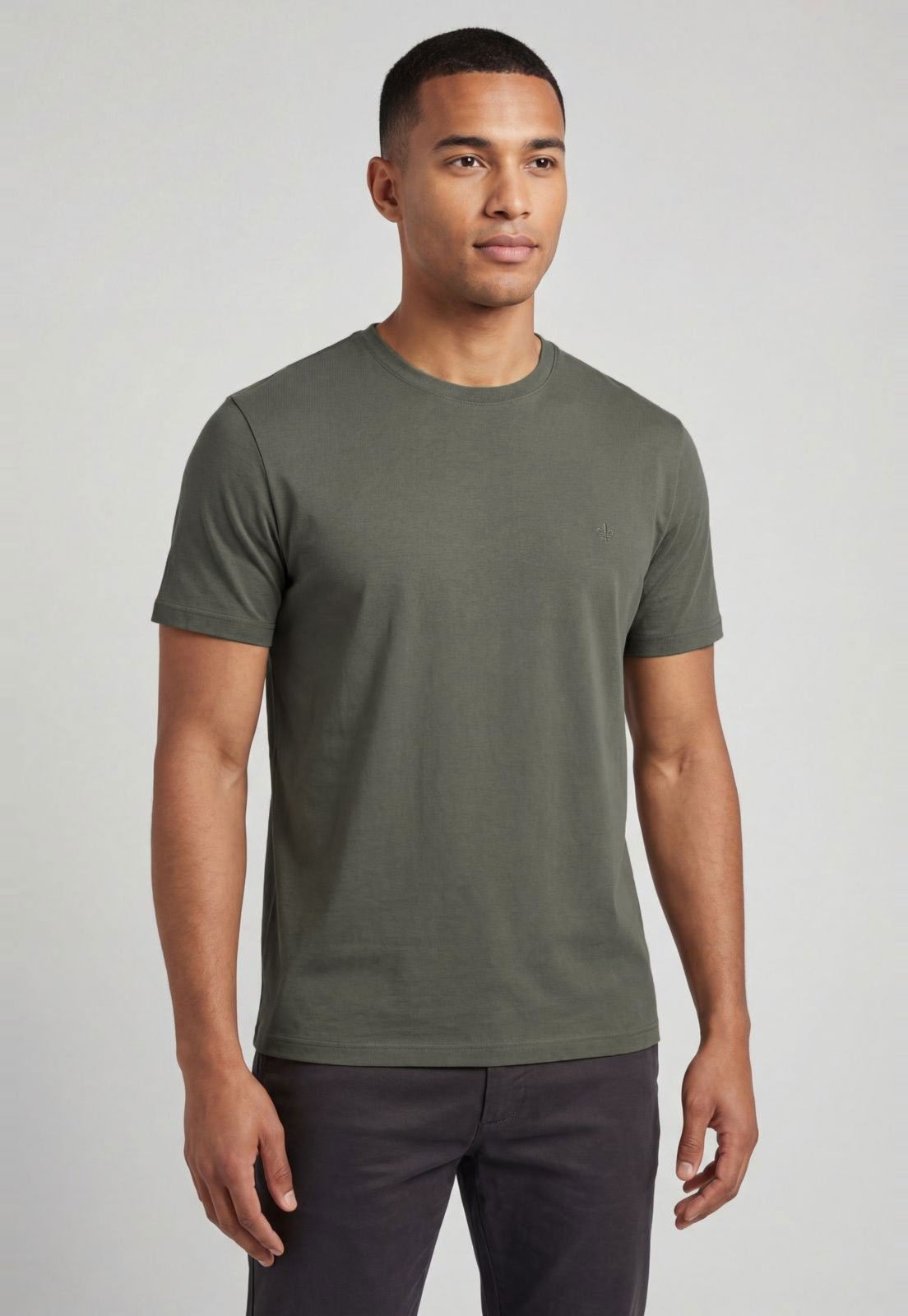 Camiseta Masculina Dudalina Logo Bordado Verde