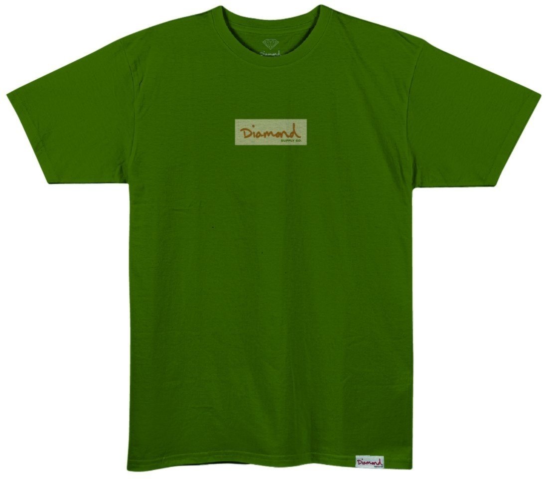 Camiseta Diamond Box Logo Tee - VERDE MILITAR