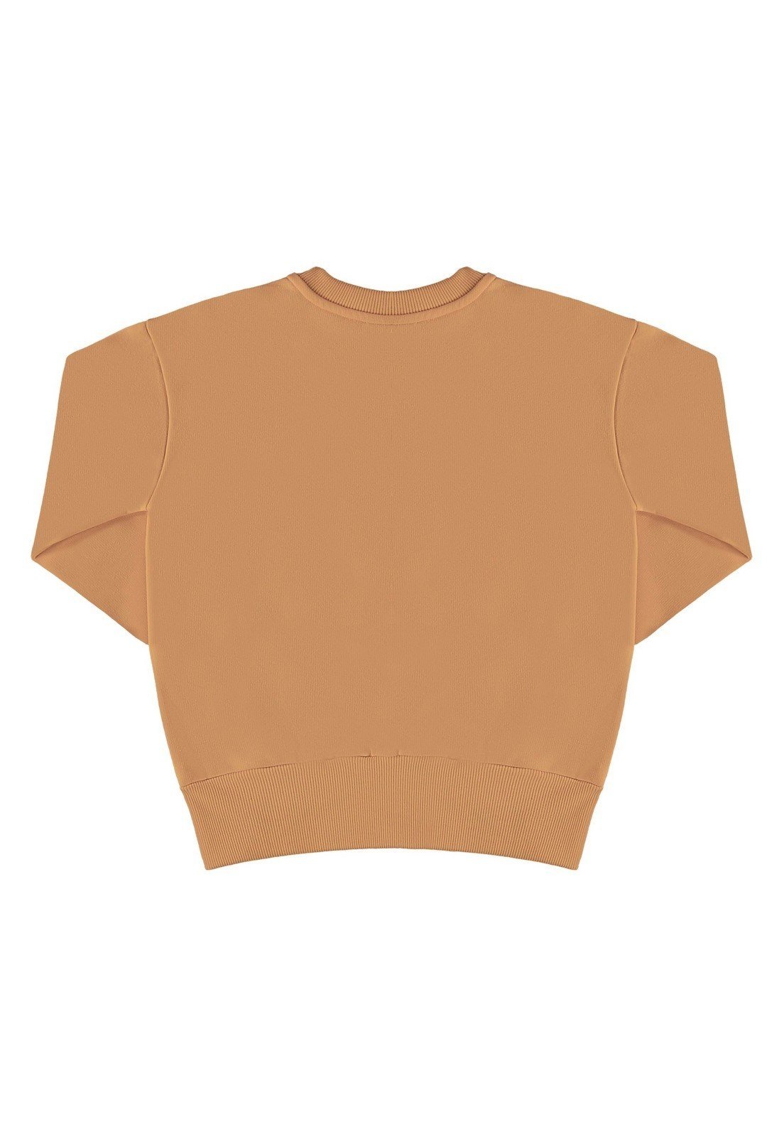 Vista 3 Infantil - Blusão Básico em Moletom Juvenil Gloss marrom Gloss marrom