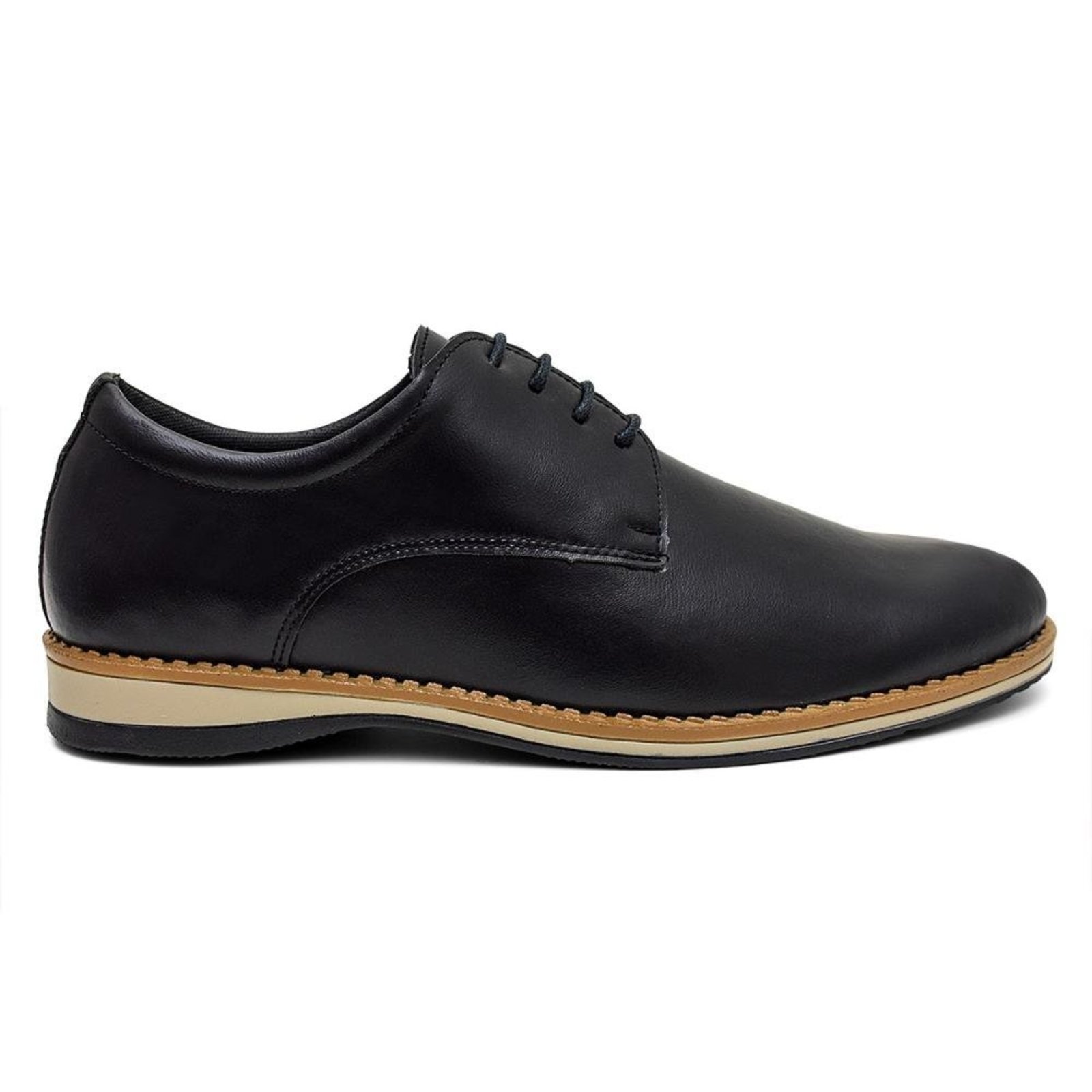 Sapato Oxford Casual Masculino Conforto Marrom 37 Preto
