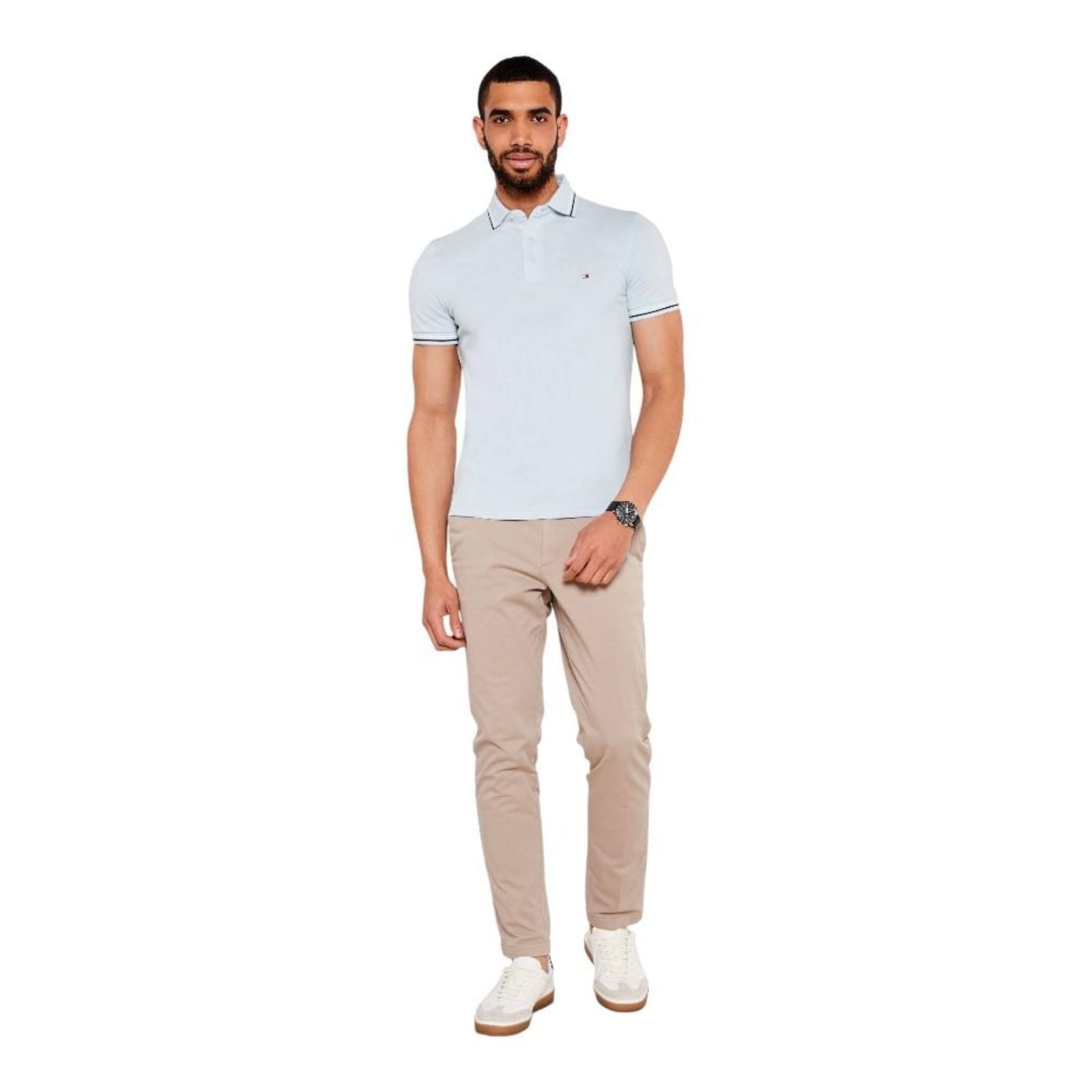 Vista 3 Camisa Polo Tommy Hilfiger Tipped Slim Fit Seasonal azul Tommy Hilfiger azul