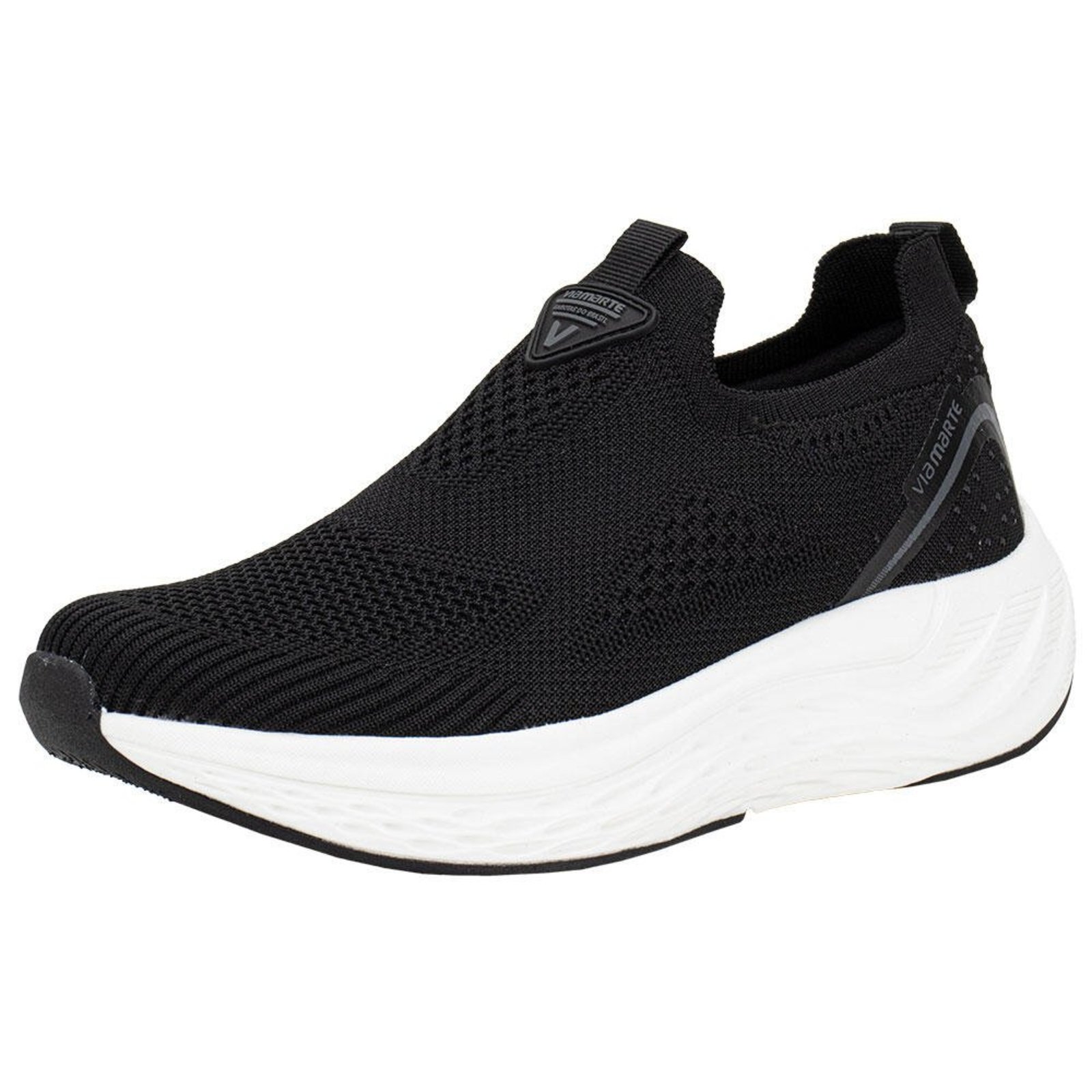 Tênis Feminino Slip On Via Marte 341002 5833410 Preto