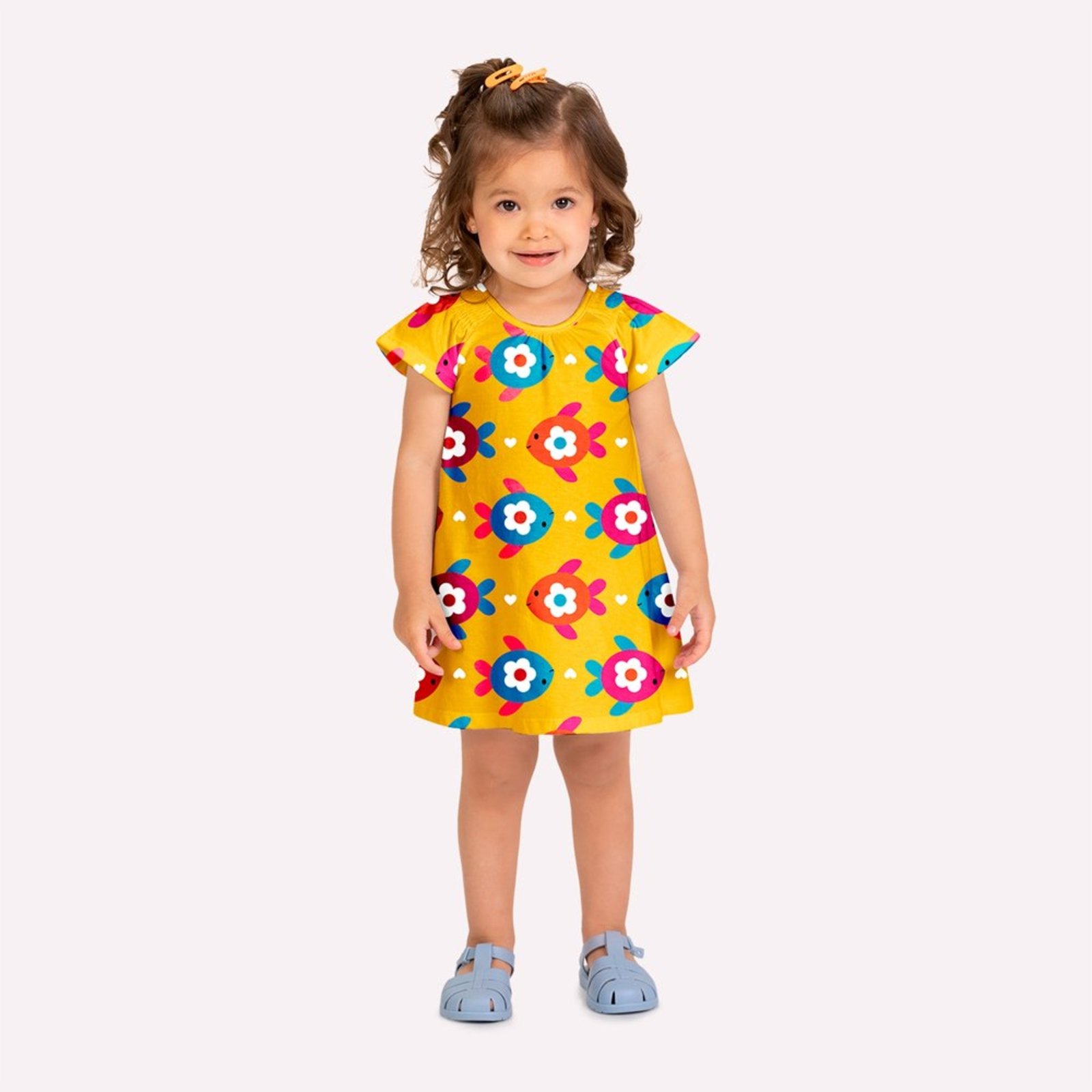Infantil - Vestido Menina Peixes Kyly