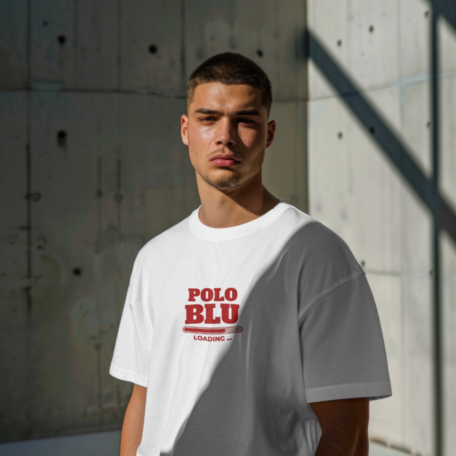 Camiseta Polo Blu Masculina Estampada Confortável em Algodão Branca do P ao G1