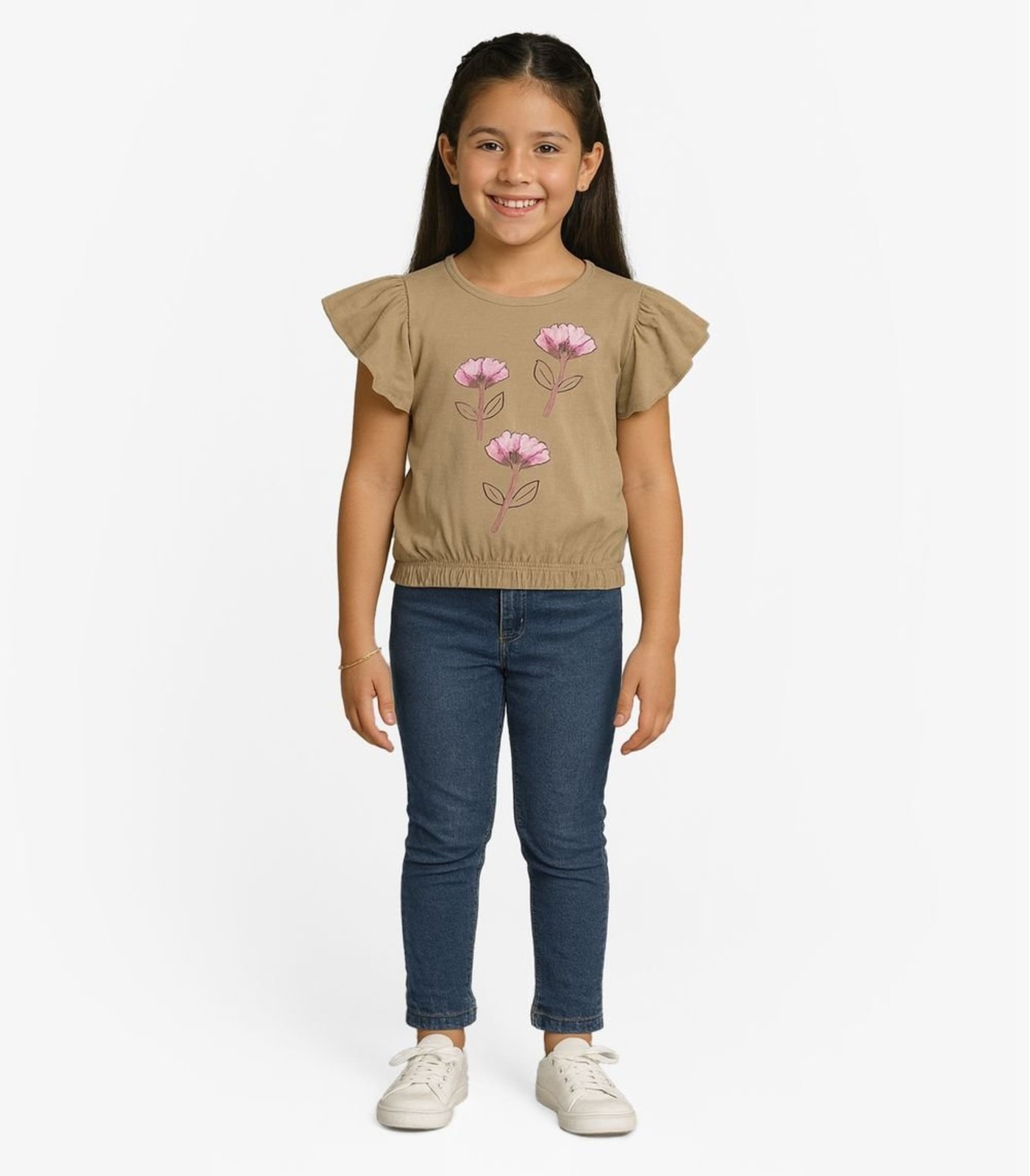 Infantil – Blusa Manga Curta Infinita Cor Rosa