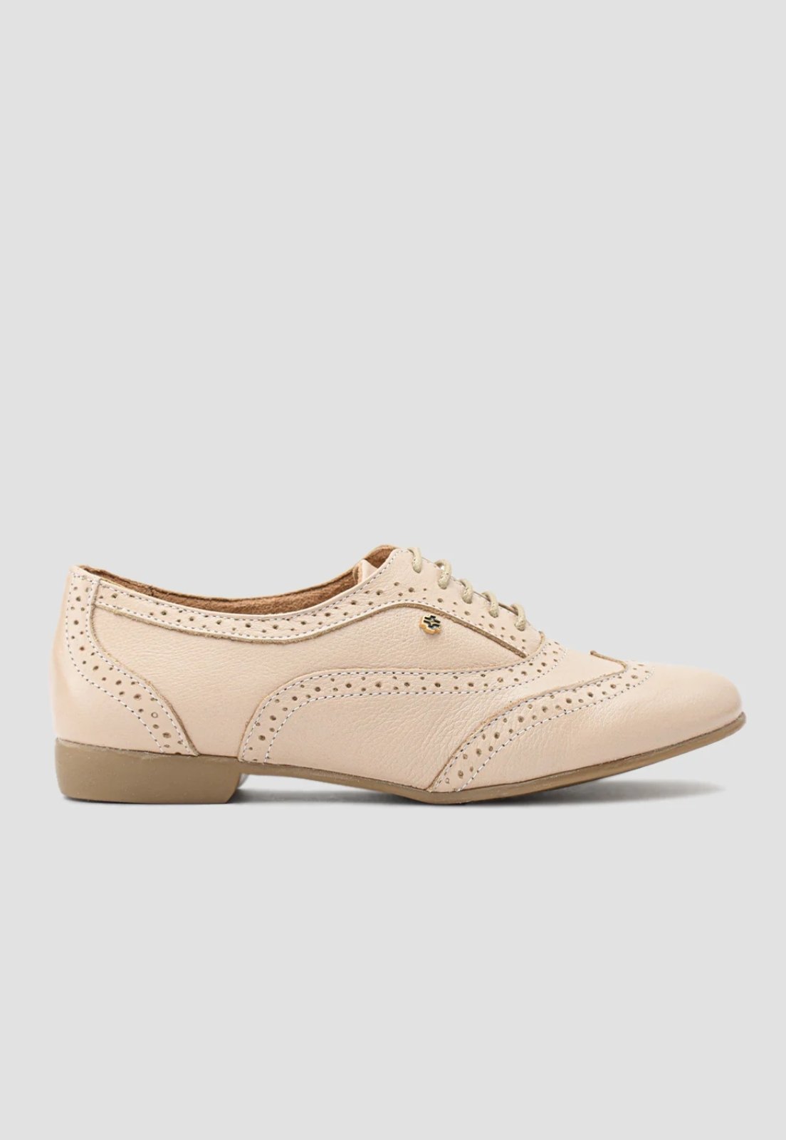Sapato Oxford CBK Couro Rosê Rosa