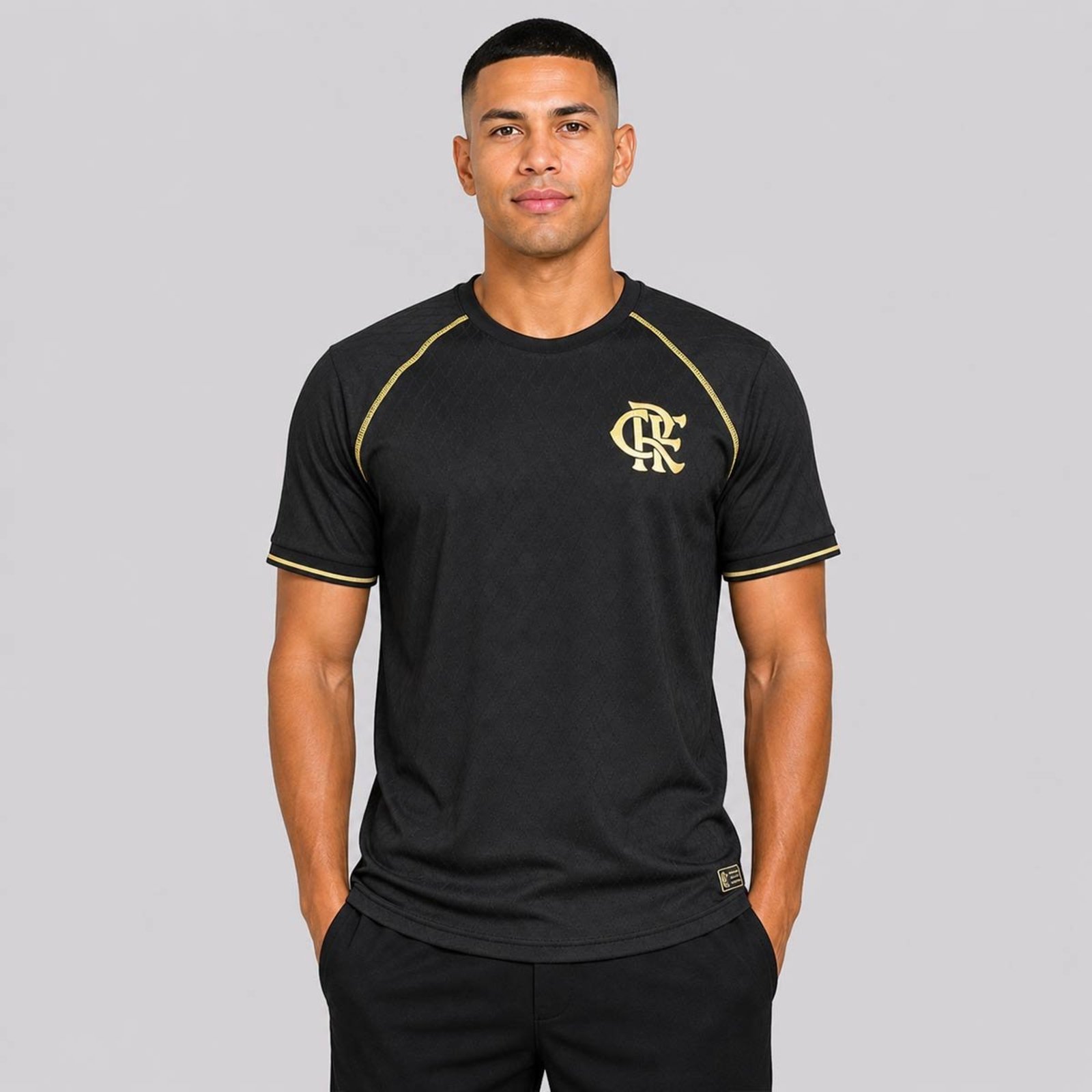 Camisa Flamengo 1895 Jacquard Preta