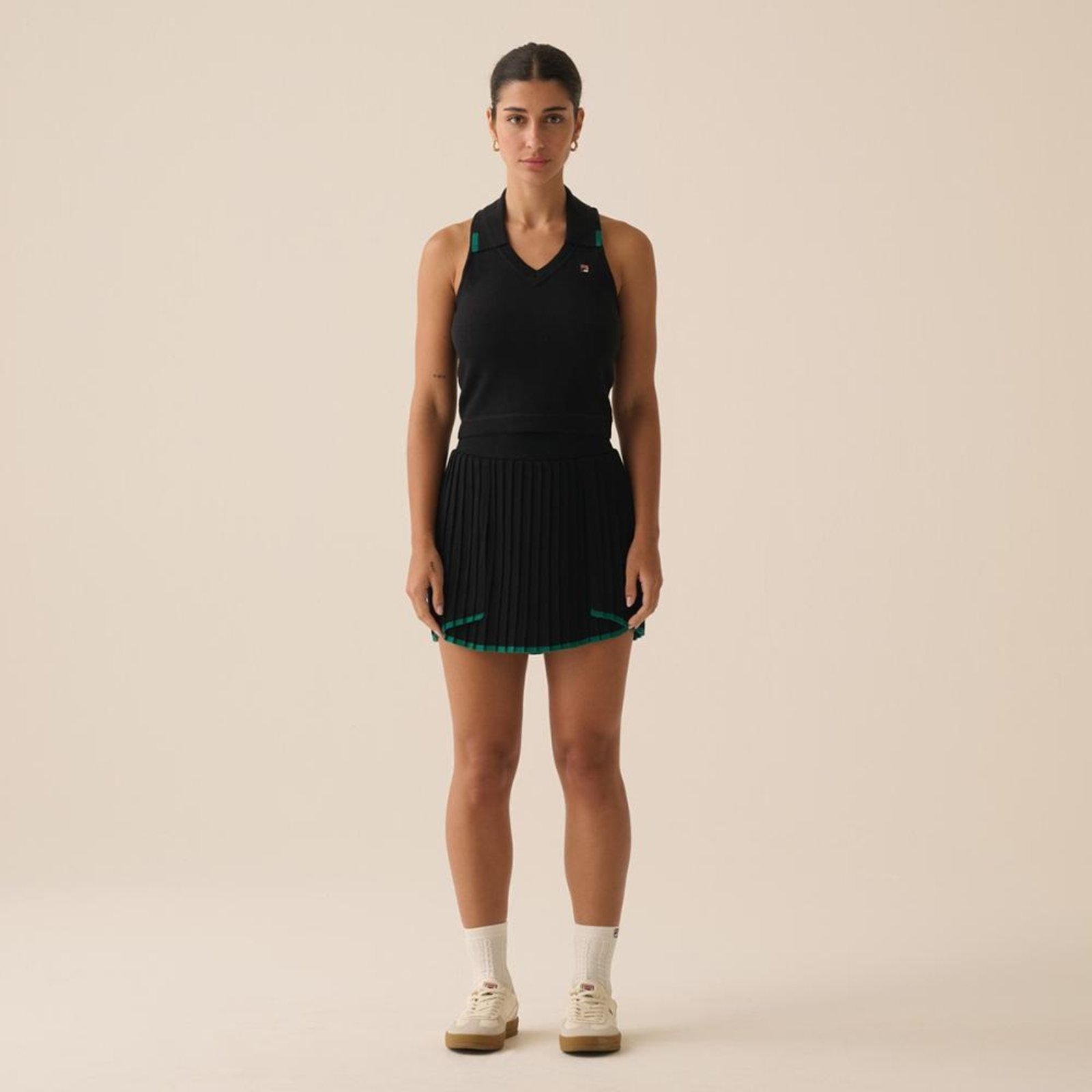Vista 2 Saia Fila Regular Tricot Sport Club Feminina incolor Fila incolor