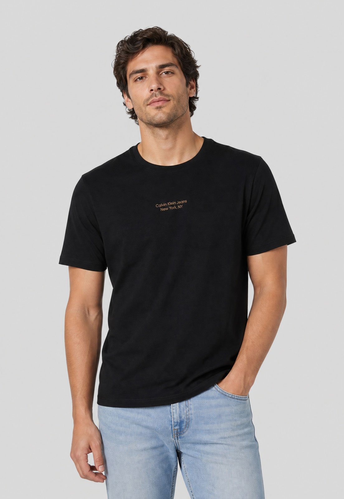 Camiseta Masculina Calvin Klein Jeans NY Preta