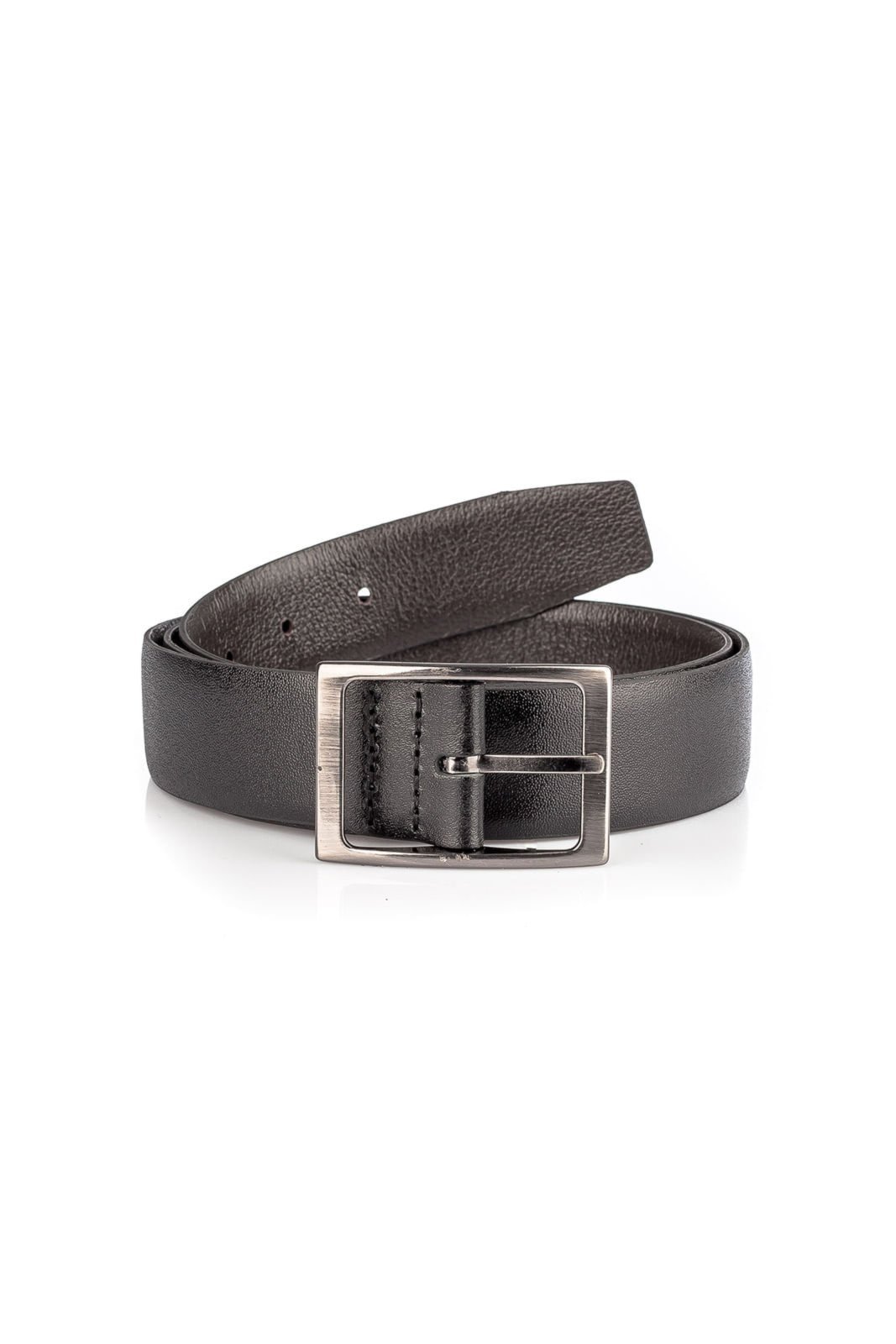Cinto Vira Vento Masculino Reversível De Couro Tiago - Preto/Café
