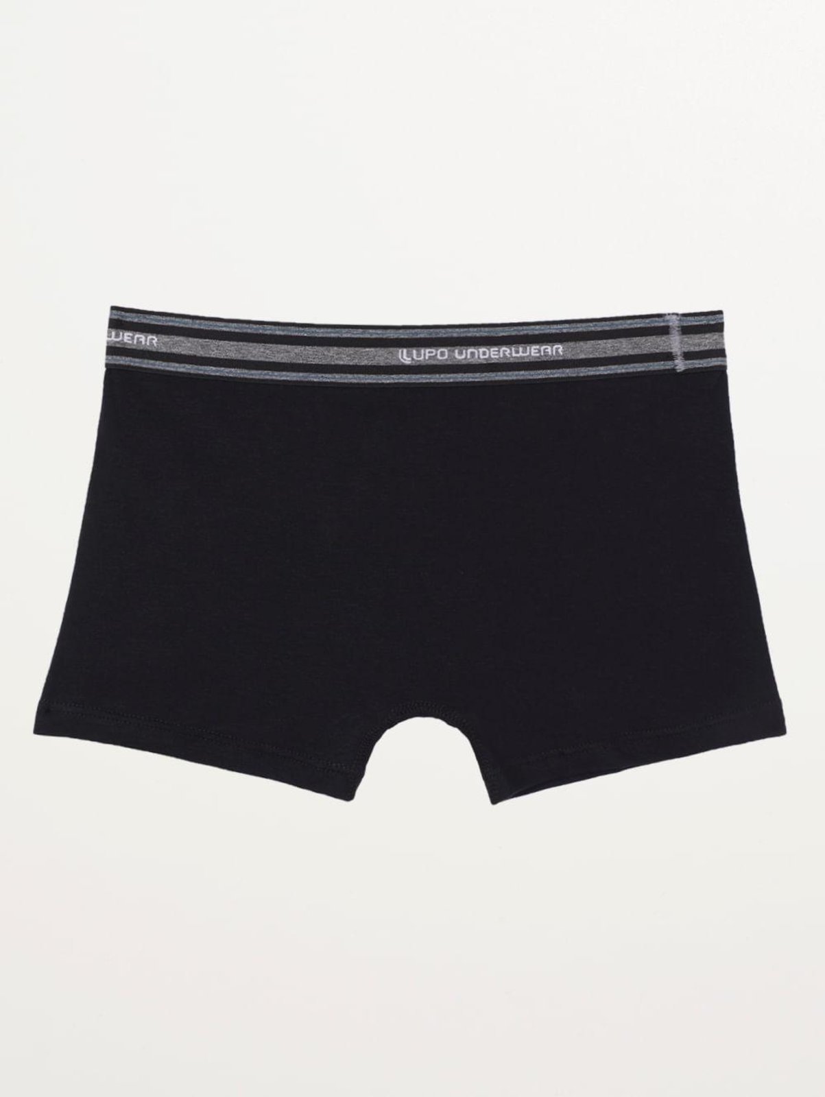 Vista 3 Cueca Lupo Para Menino preto Lupo preto