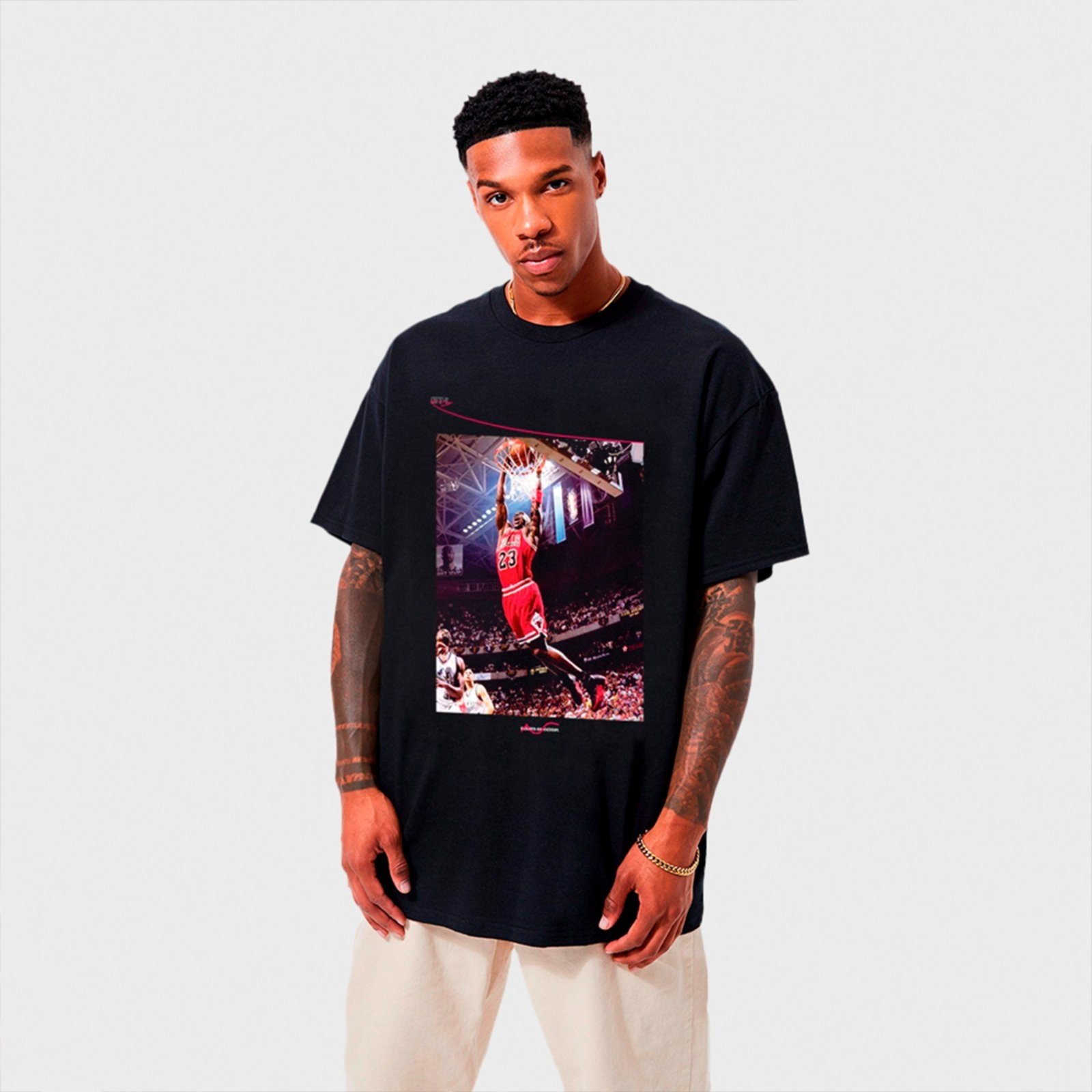 Camiseta Oversized Streetwear 22 Preta Off-Y