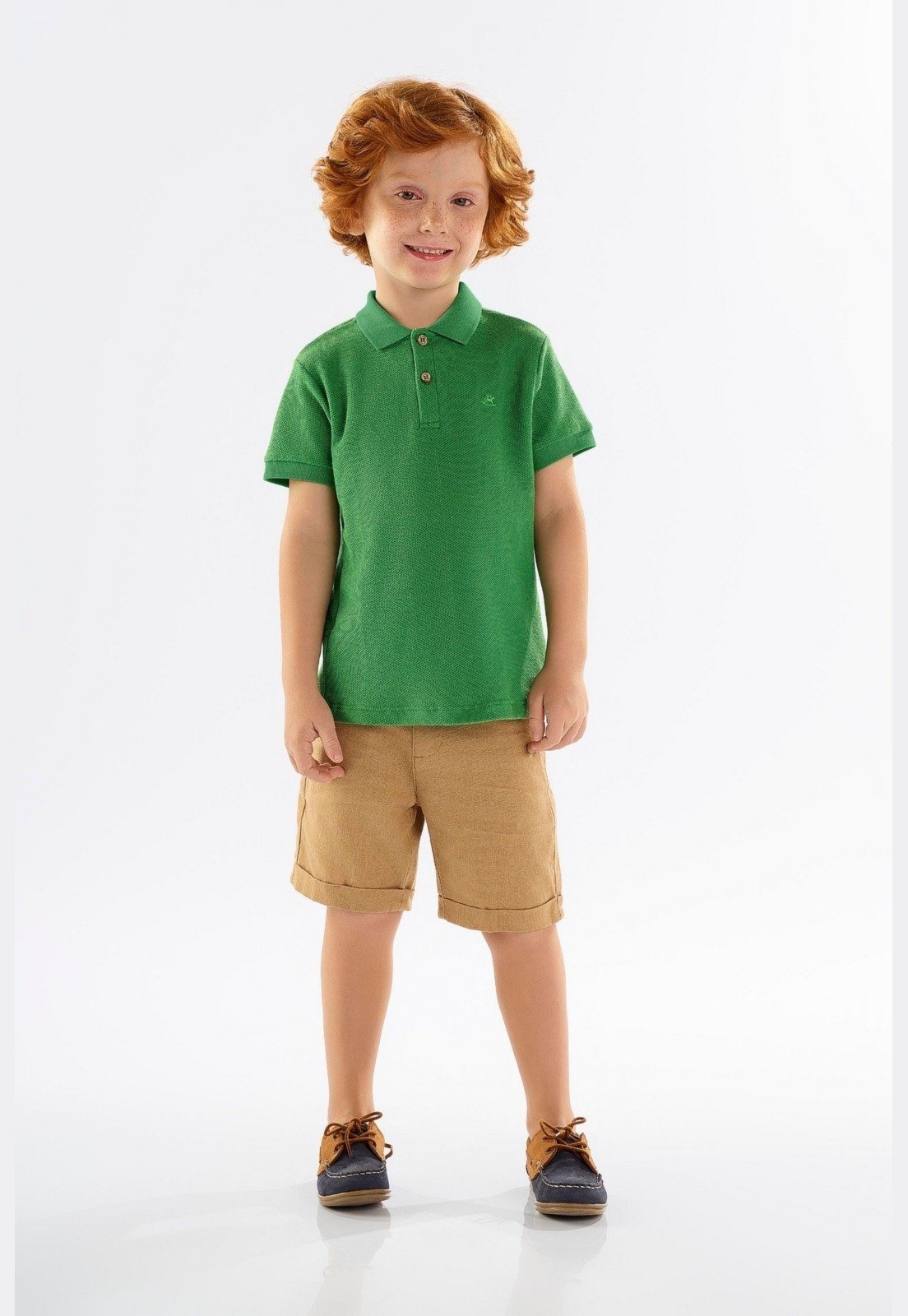 Infantil - Camisa Polo Manga Curta para Menino em Piquet Up Baby Verde