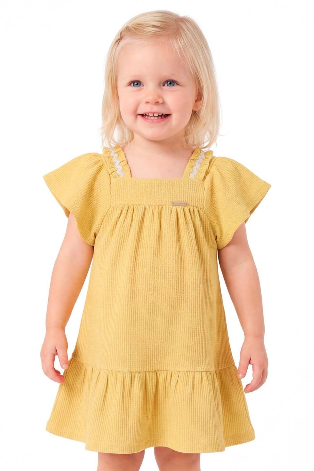 Infantil - Vestido Curto Menina Sianinha Colorittá Amarelo