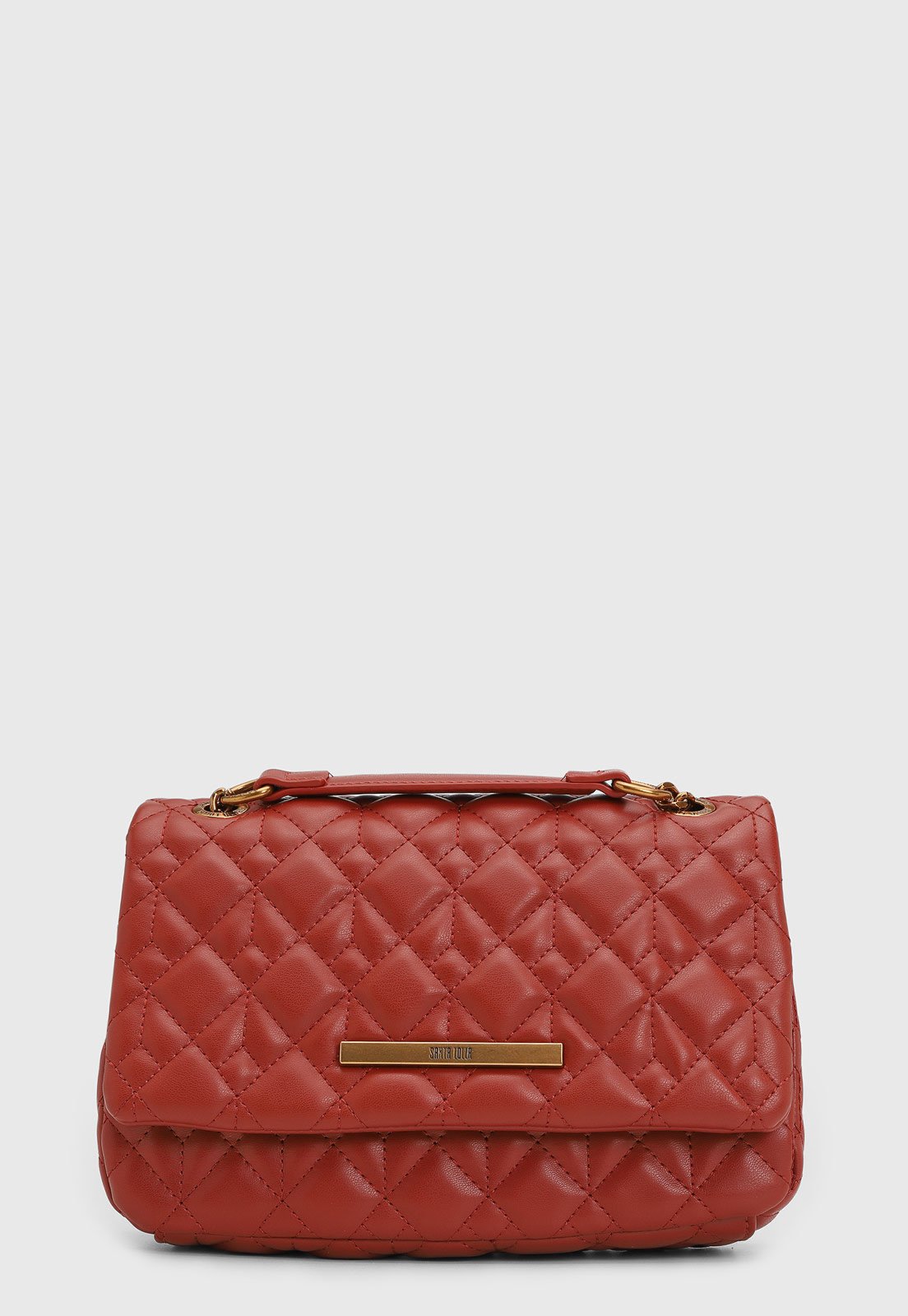 Bolsa Média Feminina Santa Lolla Matelassê Vermelha
