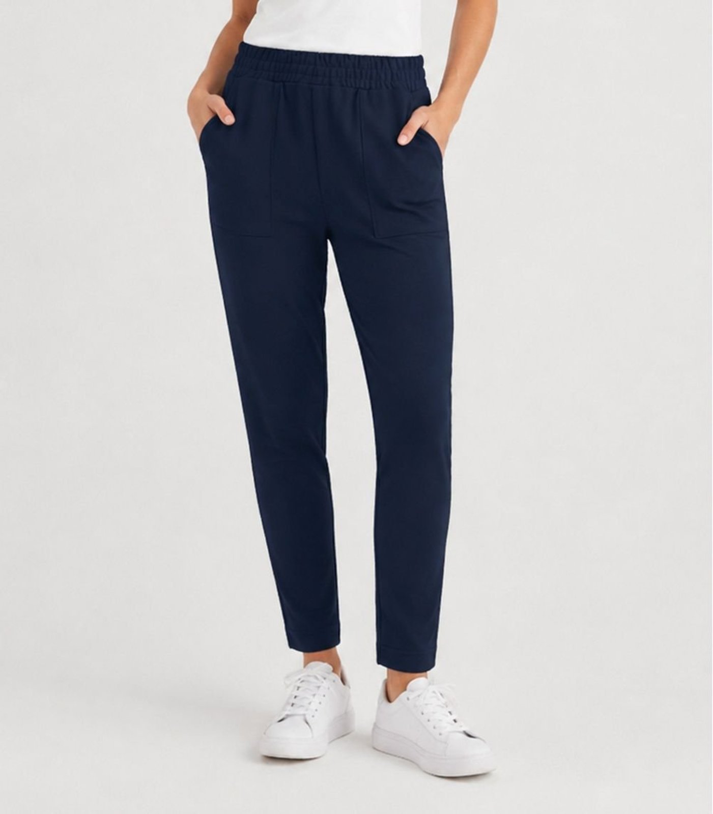 Calça Feminina Em Moletom Com Bolso Infinita Cor Azul