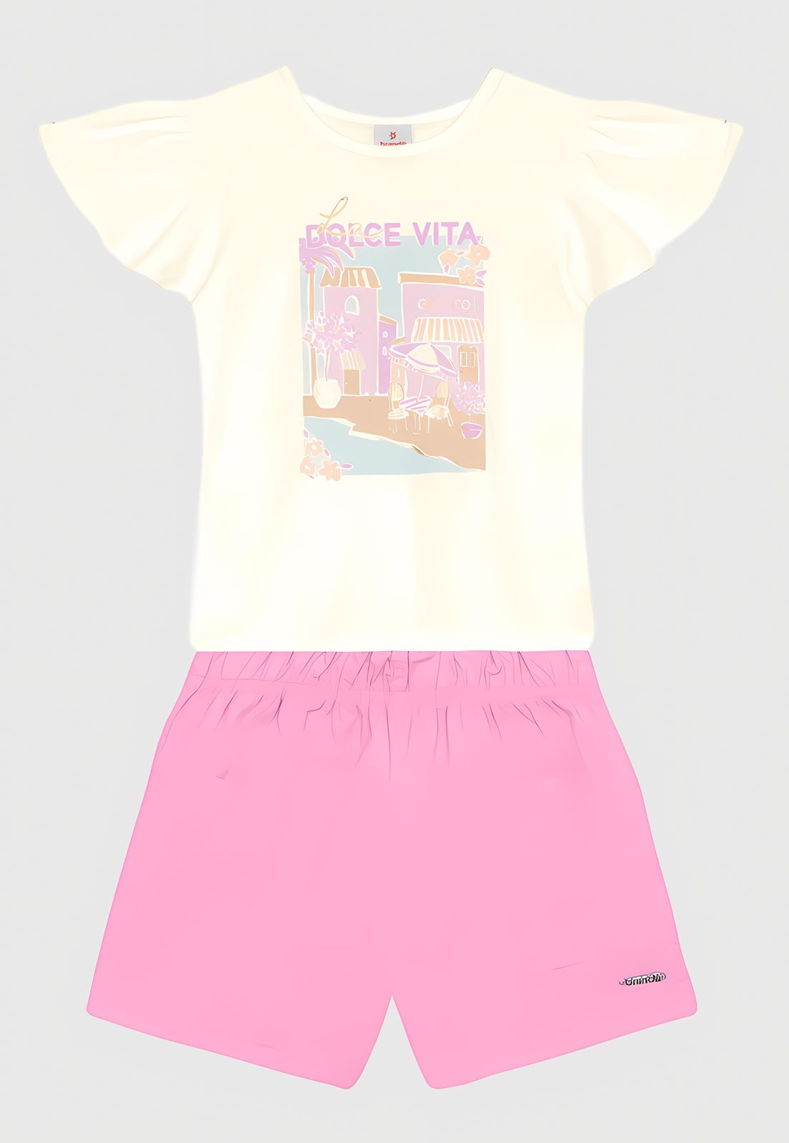Infantil - Conjunto Brandili Blusa Dolce Vita Shorts Rosa